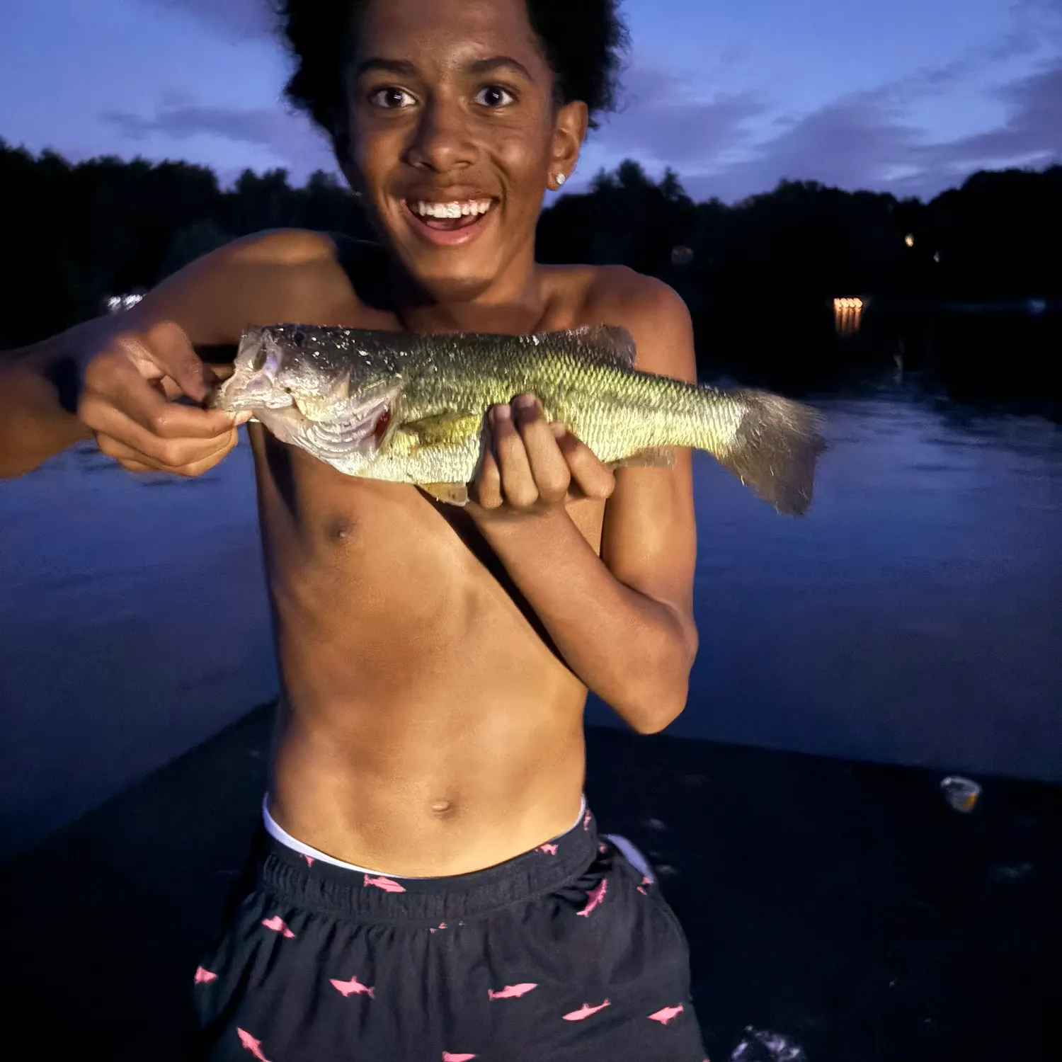 Largemouth bass caught on Fishbrain