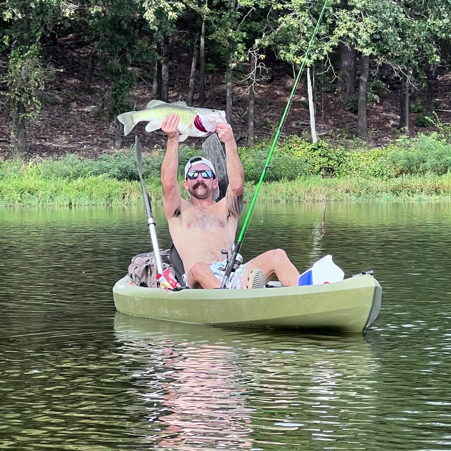 Largemouth bass caught on Fishbrain