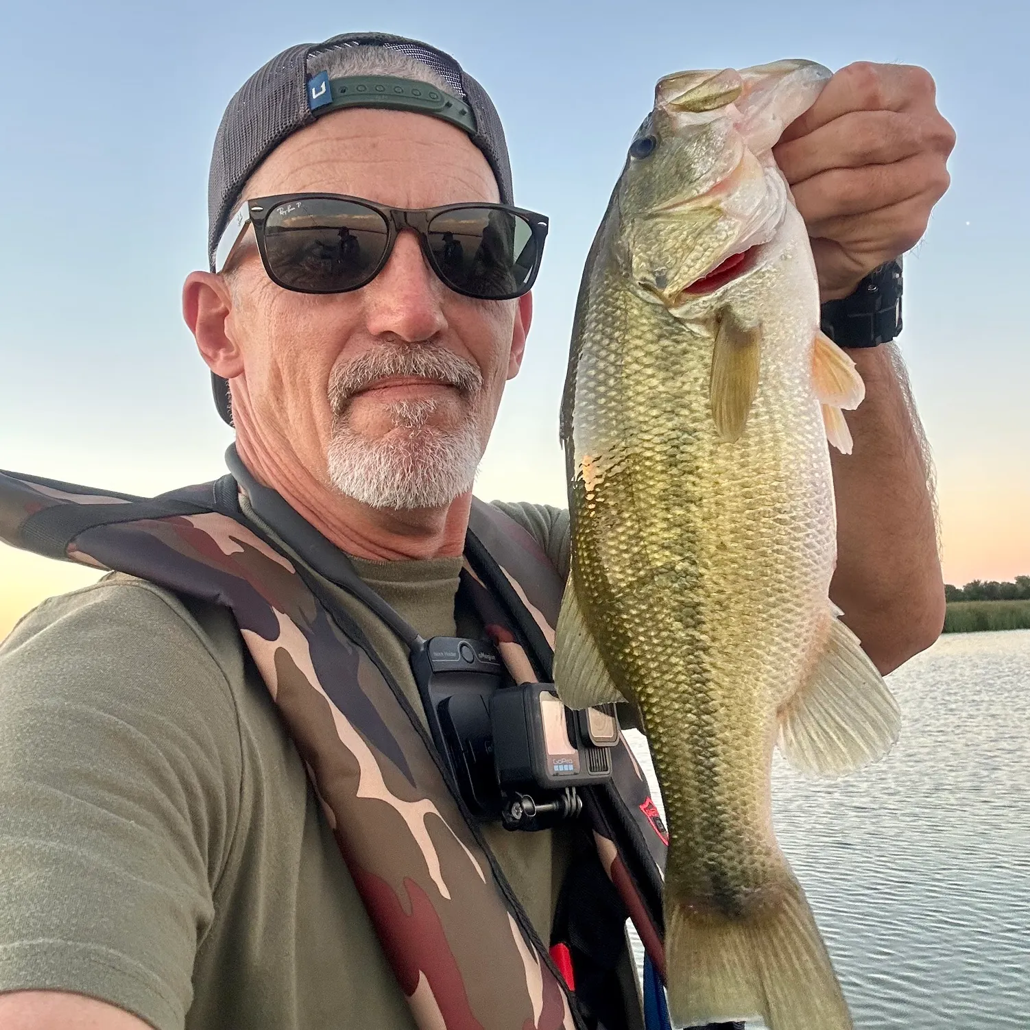 Largemouth bass caught on Fishbrain