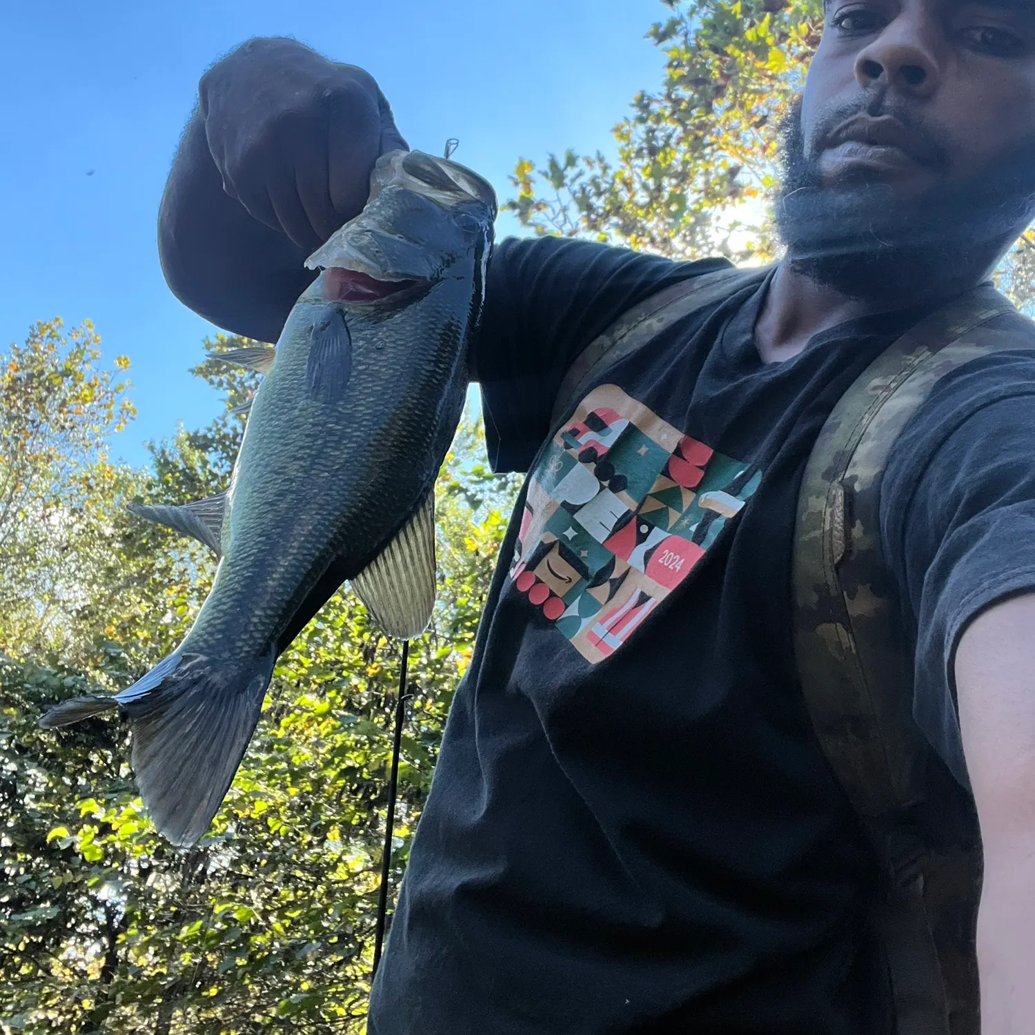 Largemouth bass caught on Fishbrain