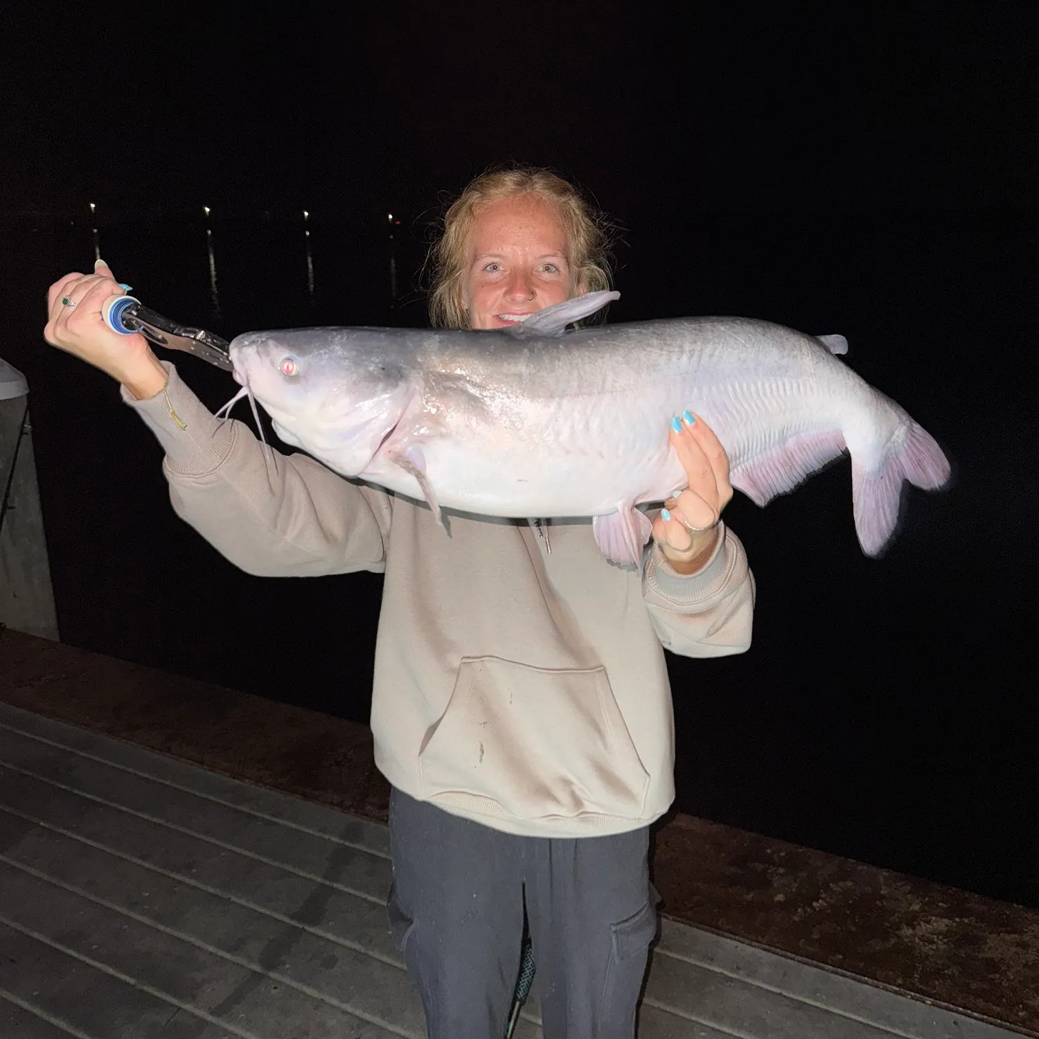 Blue catfish caught on Fishbrain