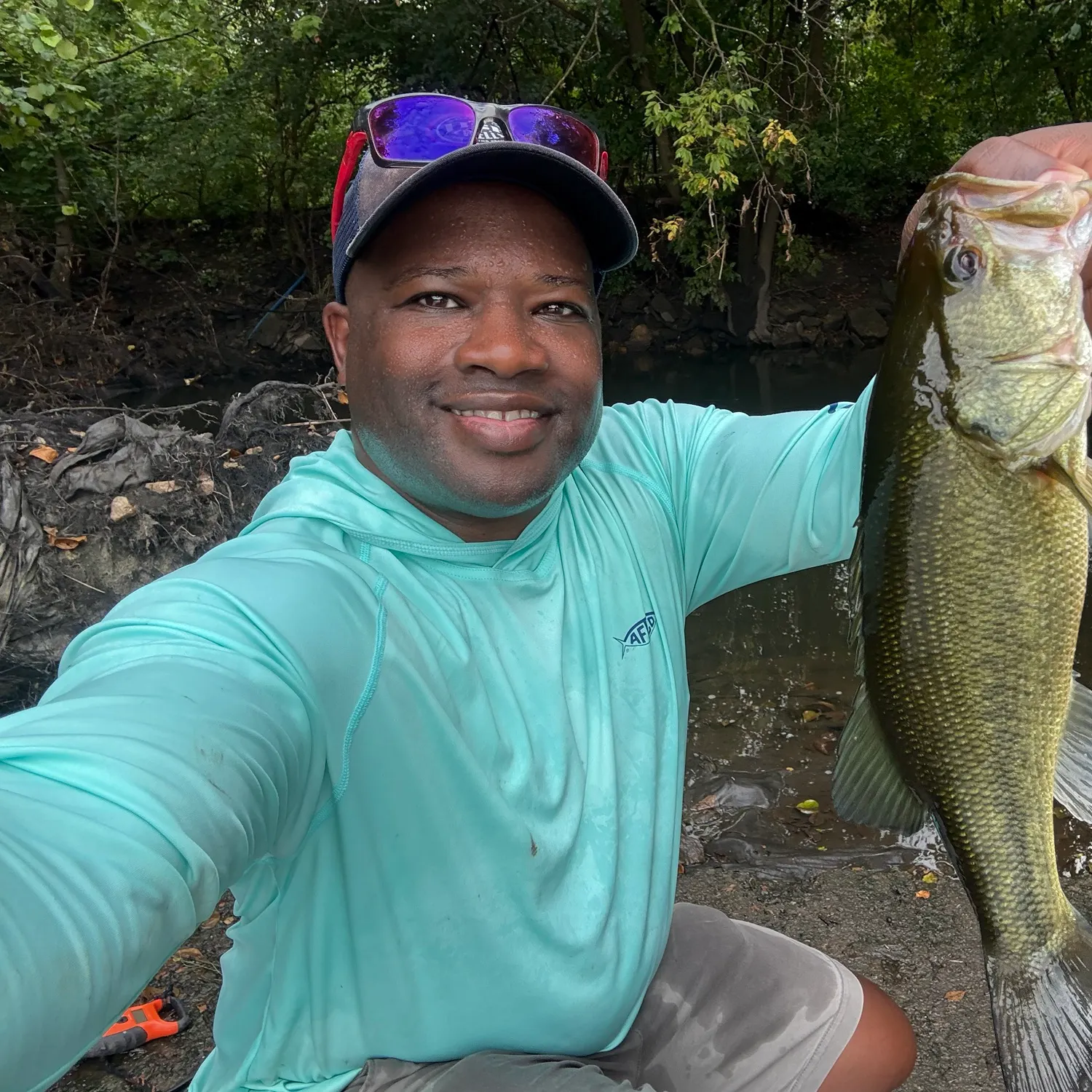 Largemouth bass caught on Fishbrain