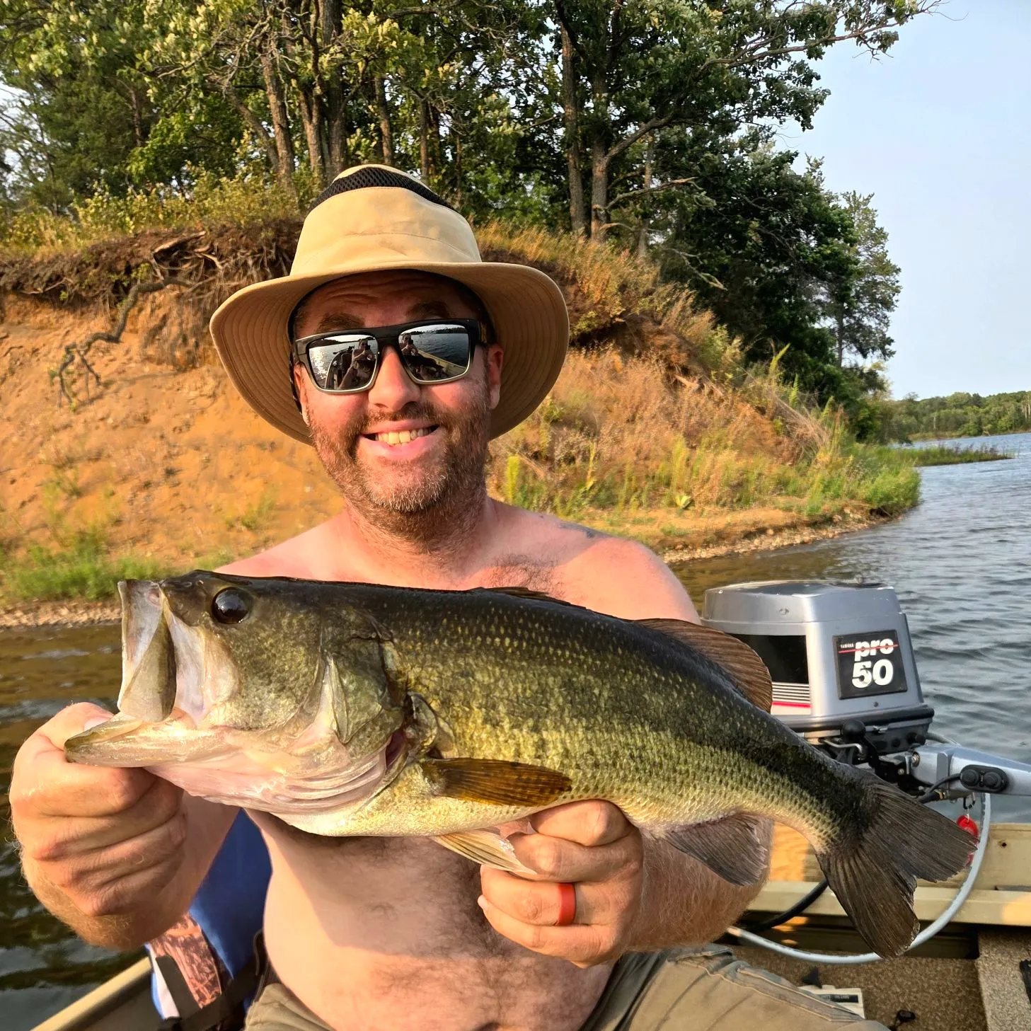 Largemouth bass caught on Fishbrain