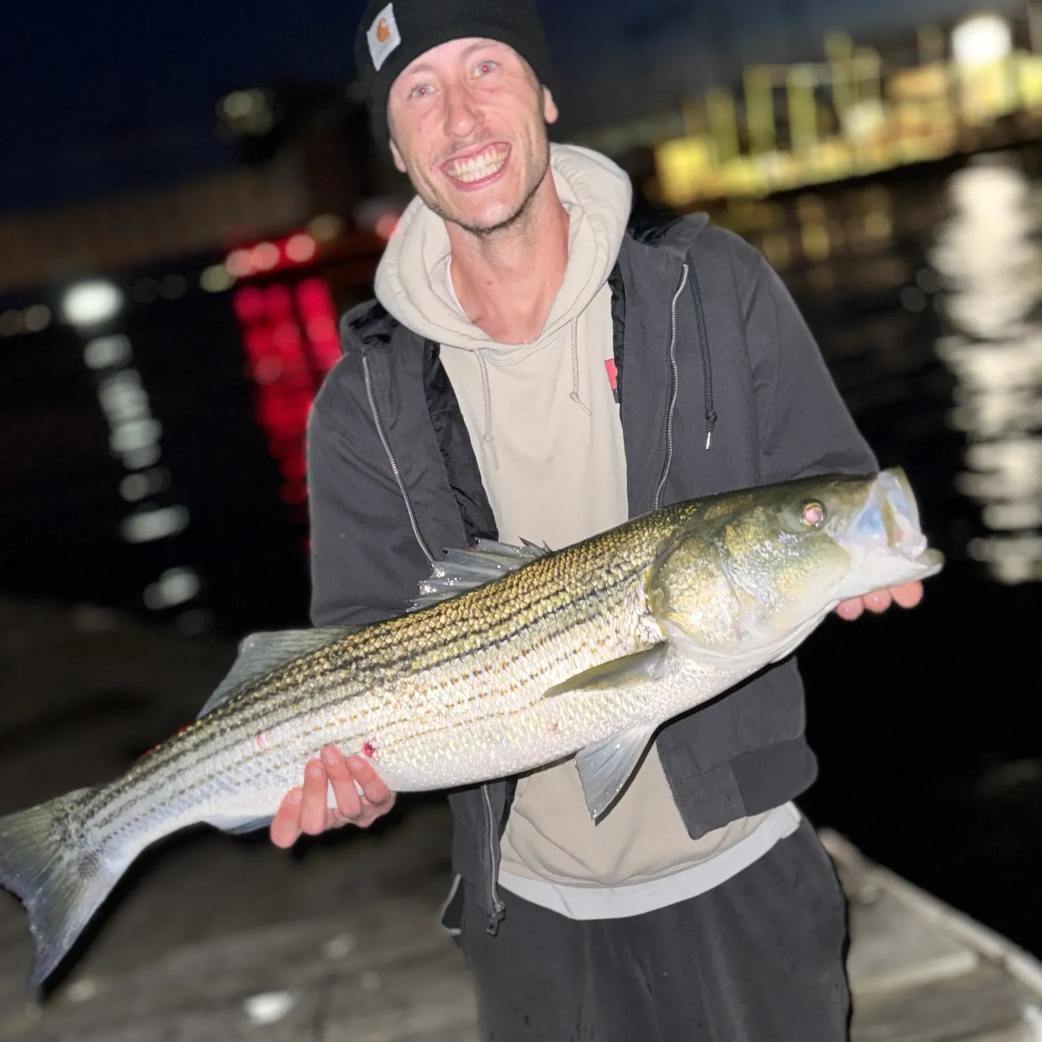 Striped bass caught on Fishbrain