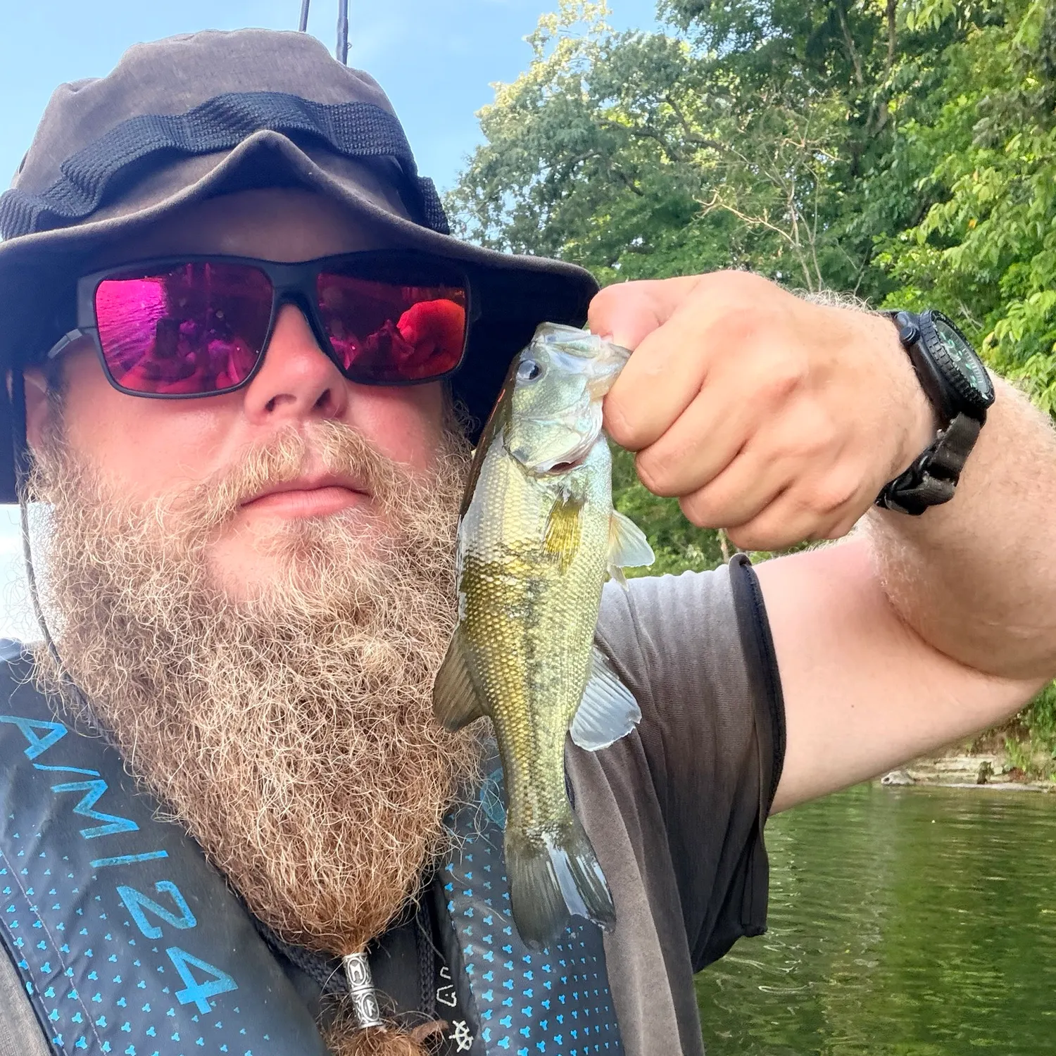 Largemouth bass caught on Fishbrain