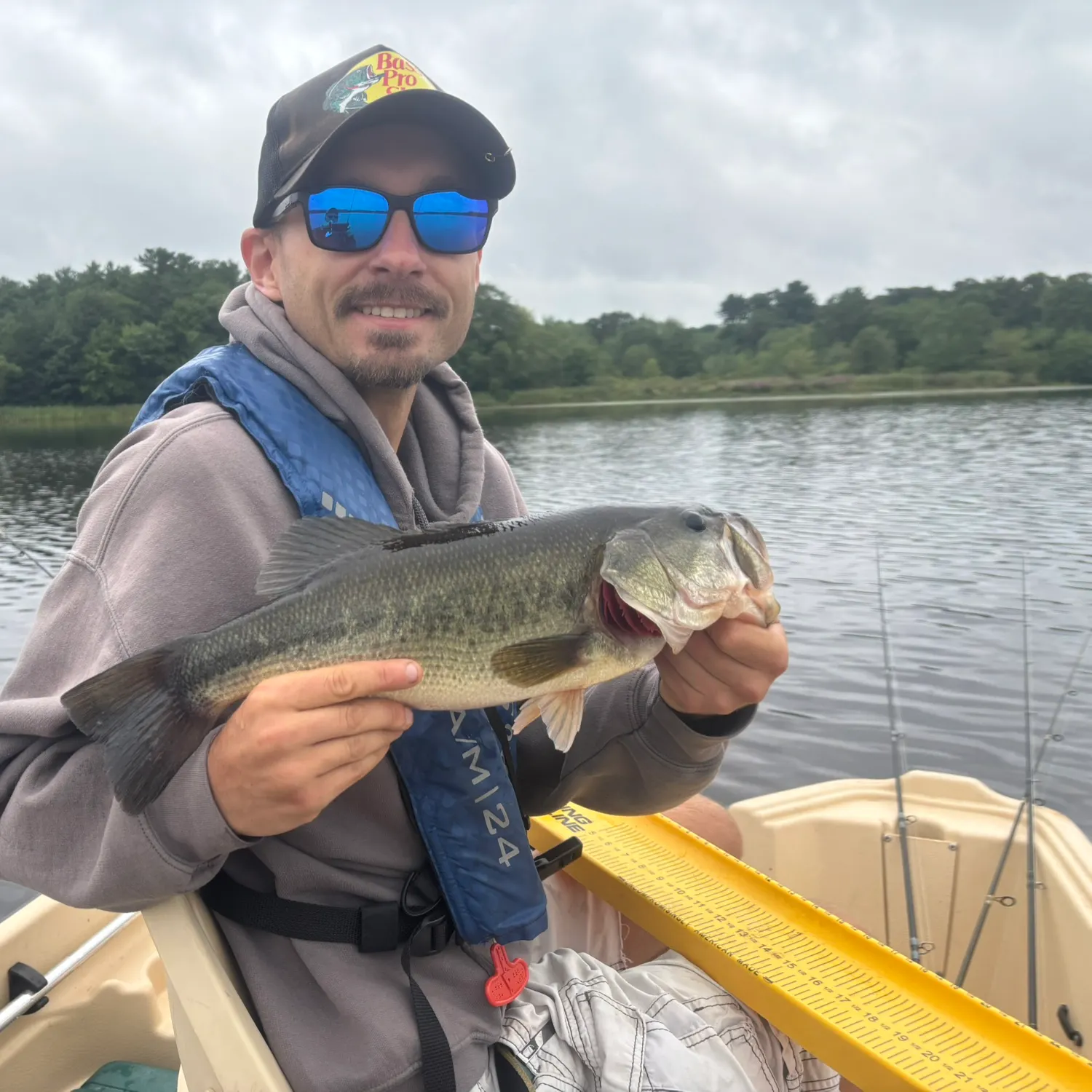 Largemouth bass caught on Fishbrain