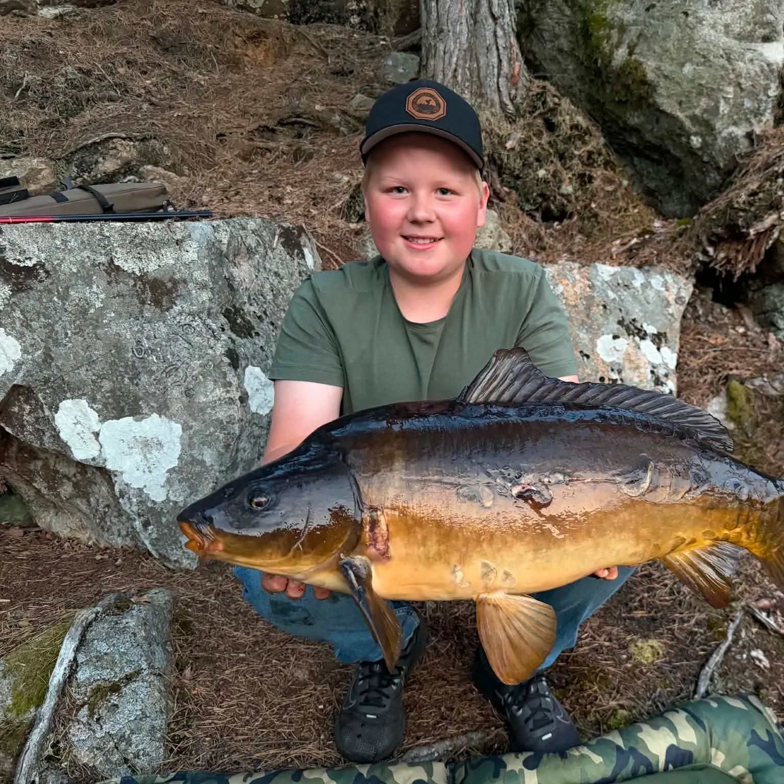 Leather carp caught on Fishbrain