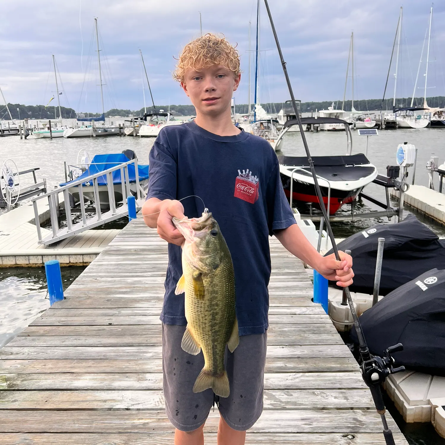 Largemouth bass caught on Fishbrain
