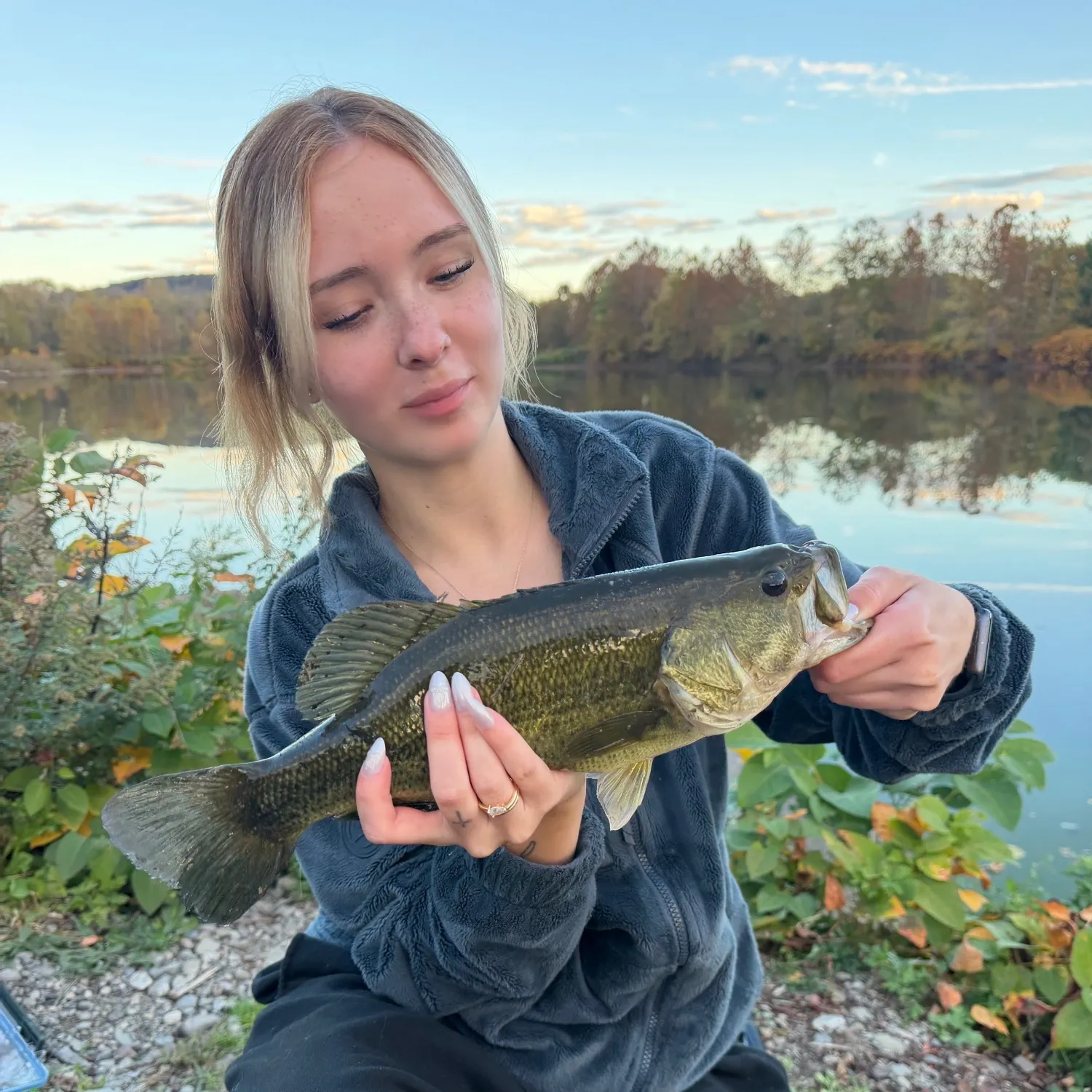 Largemouth bass caught on Fishbrain
