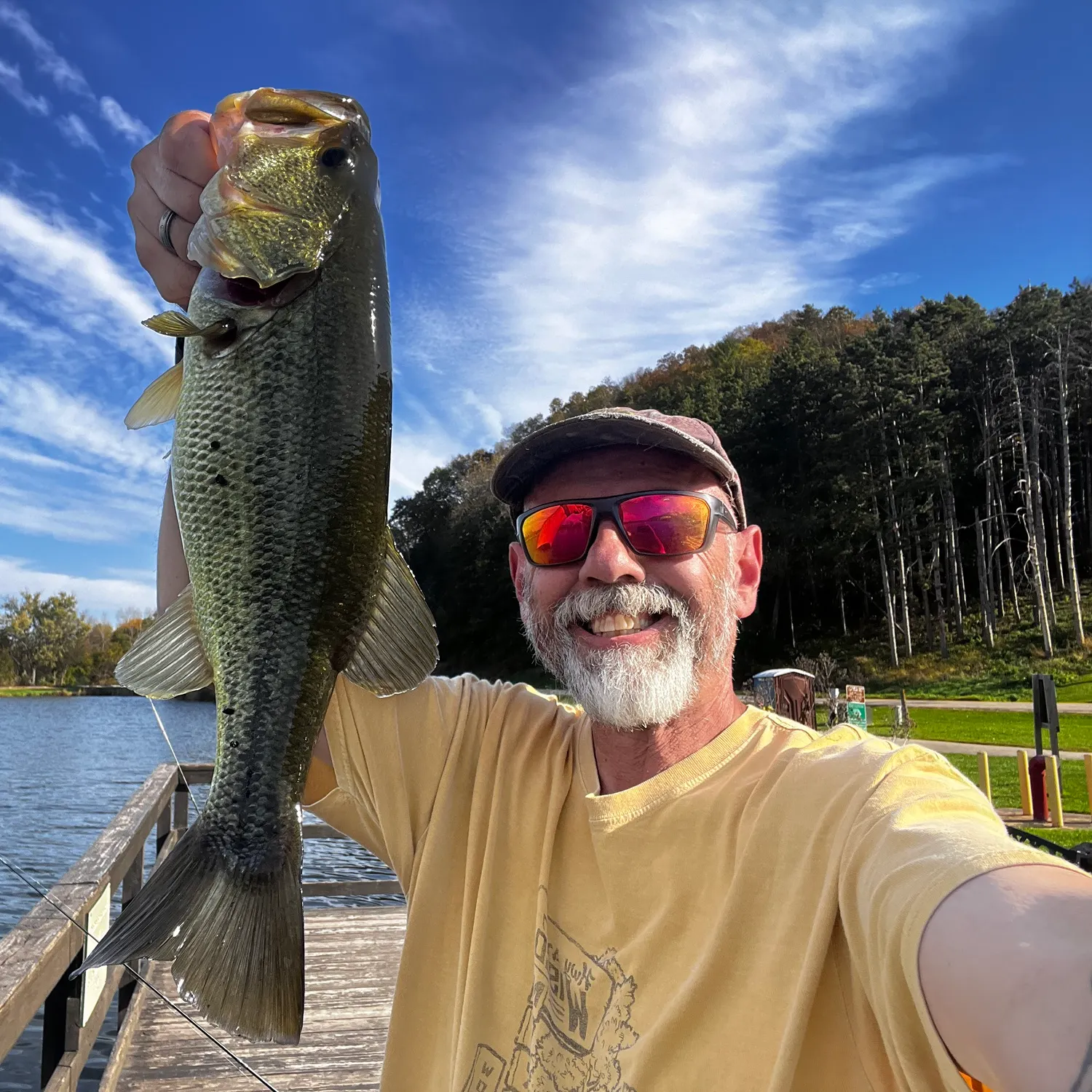 Largemouth bass caught on Fishbrain