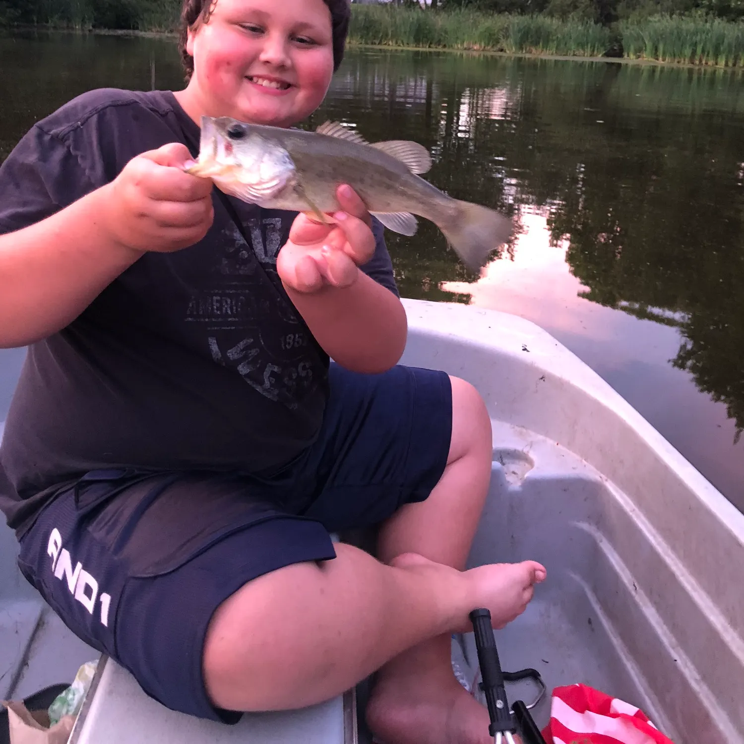 Largemouth bass caught on Fishbrain