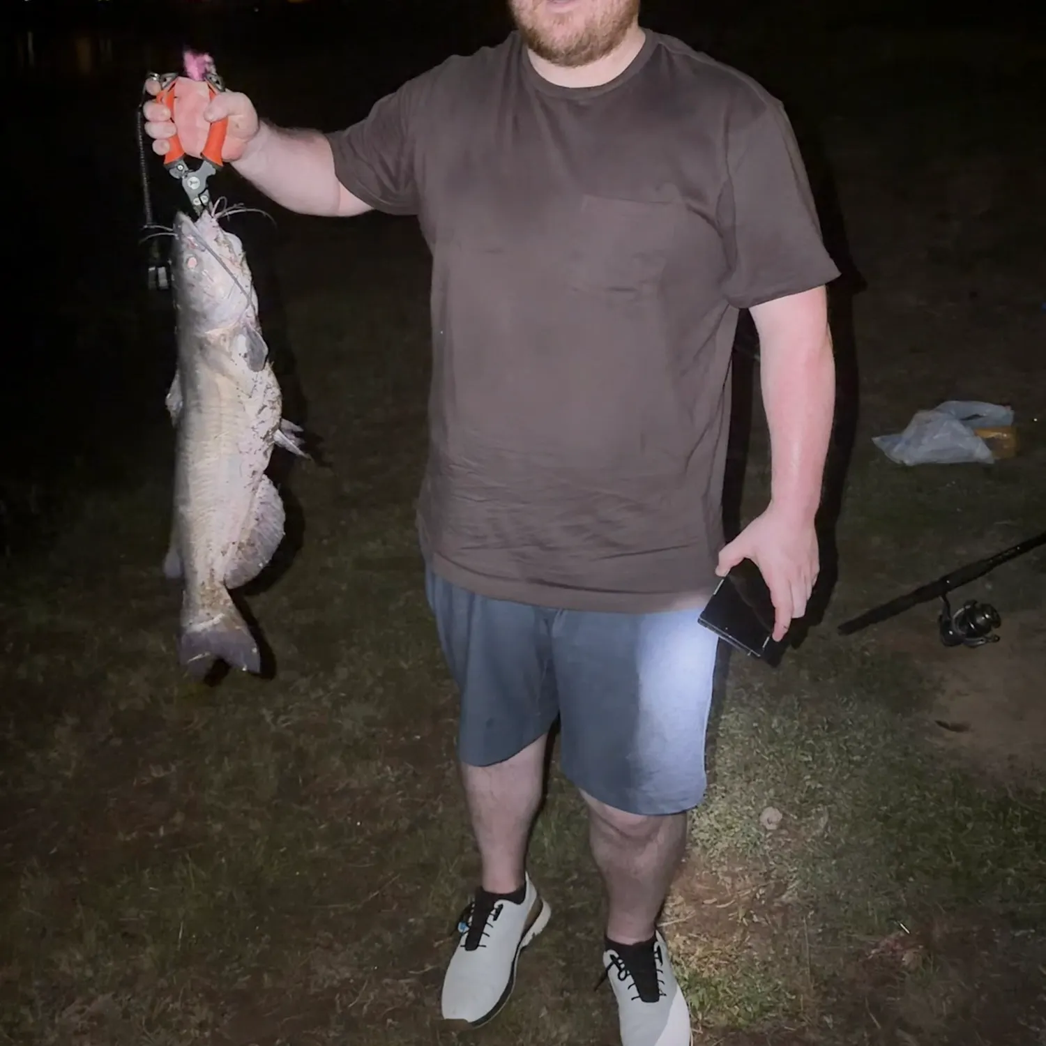 Blue catfish caught on Fishbrain