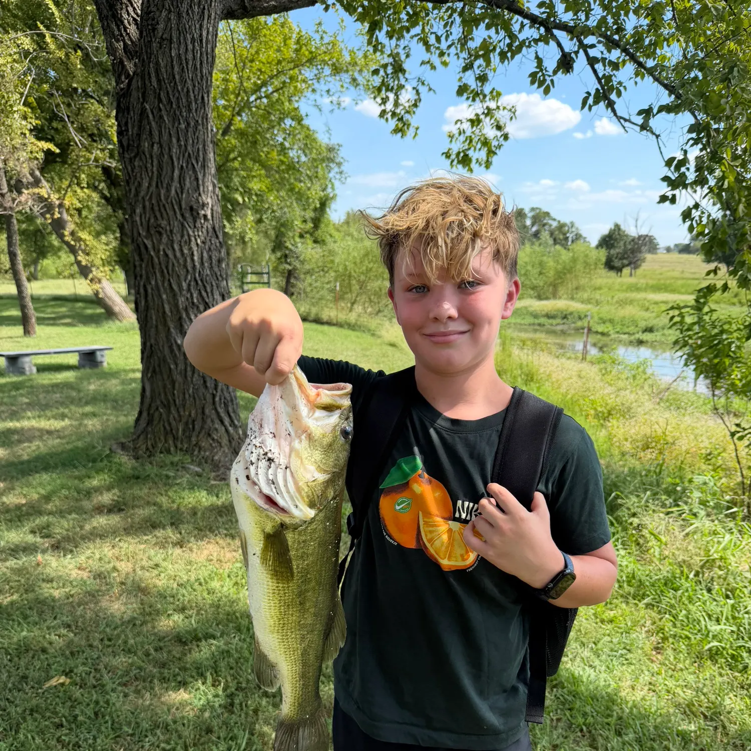 Largemouth bass caught on Fishbrain