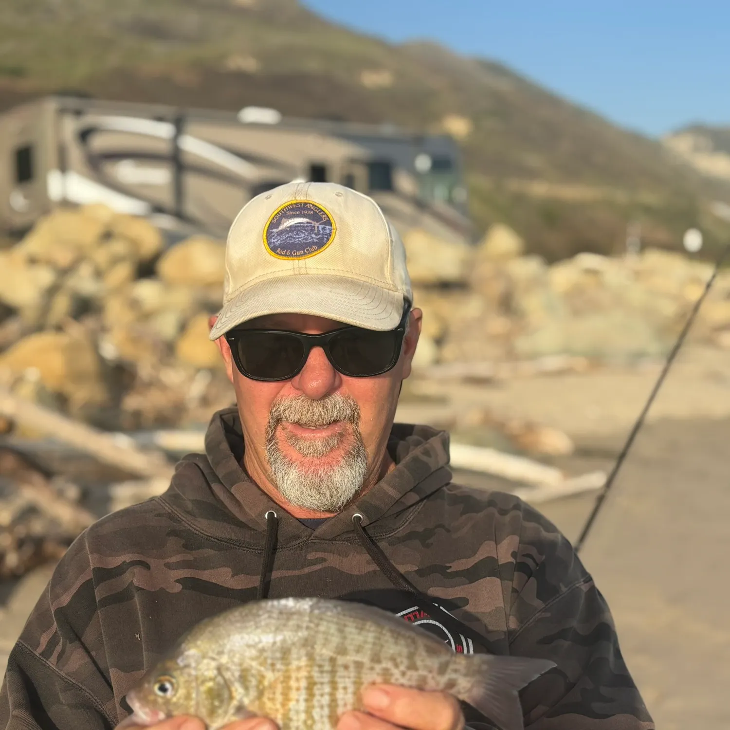 Barred surfperch caught on Fishbrain