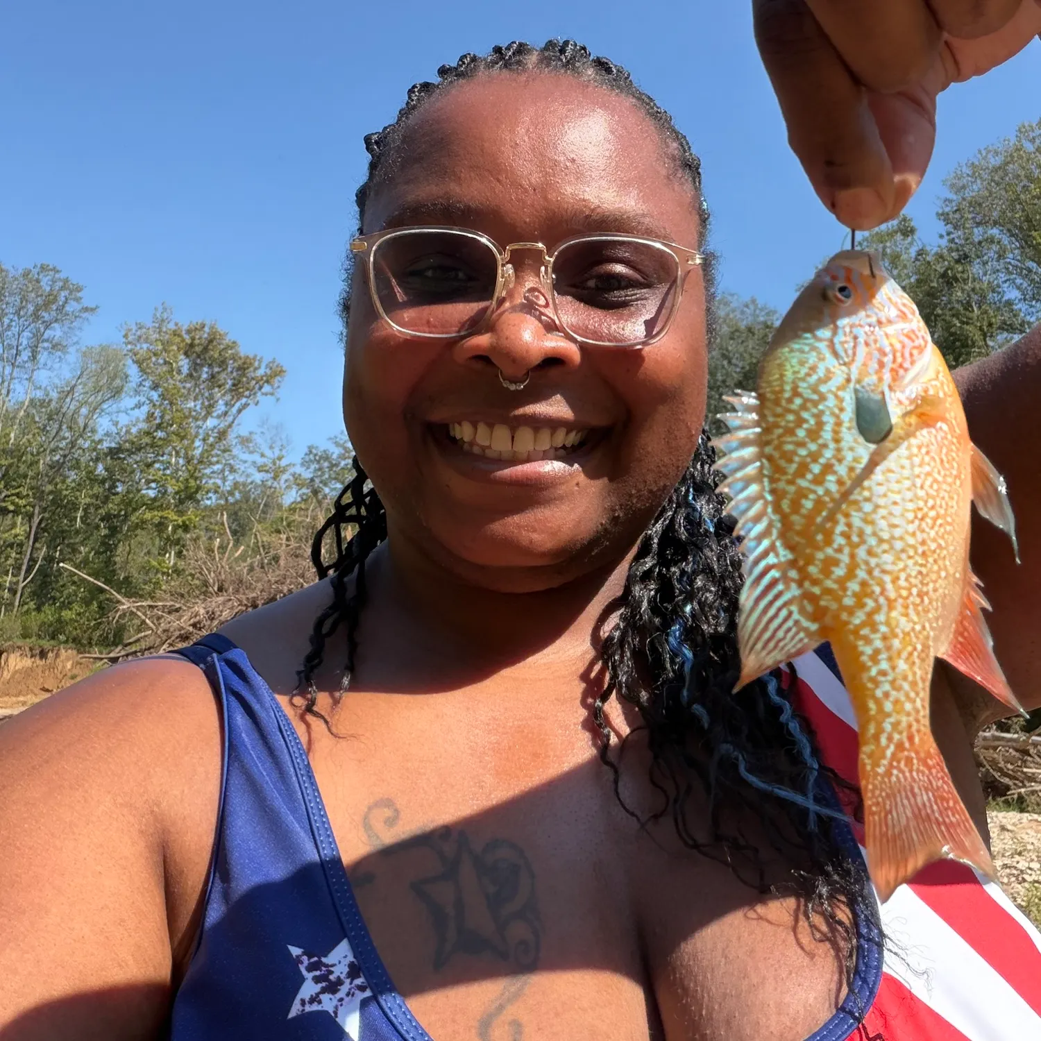 Longear sunfish caught on Fishbrain