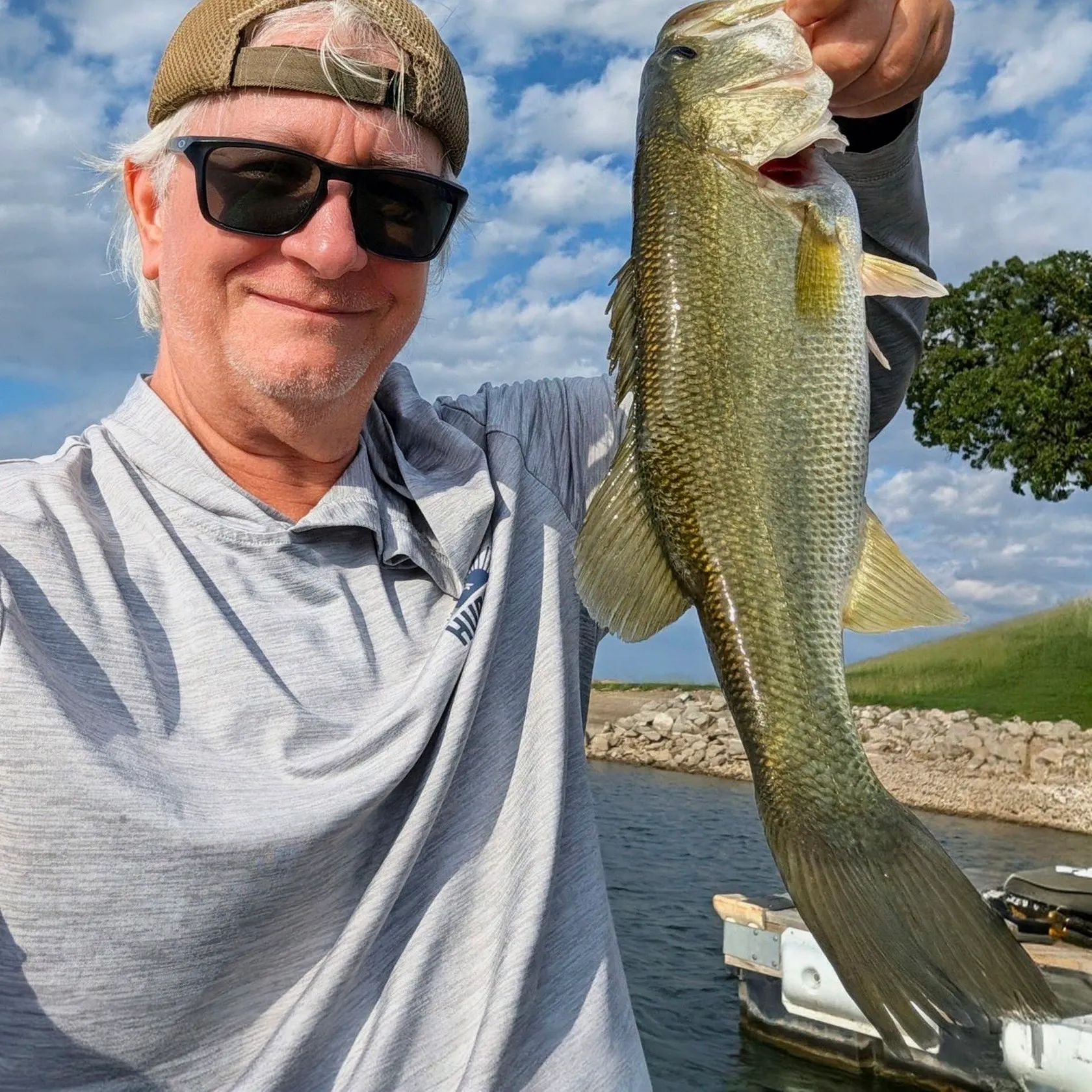 Largemouth bass caught on Fishbrain