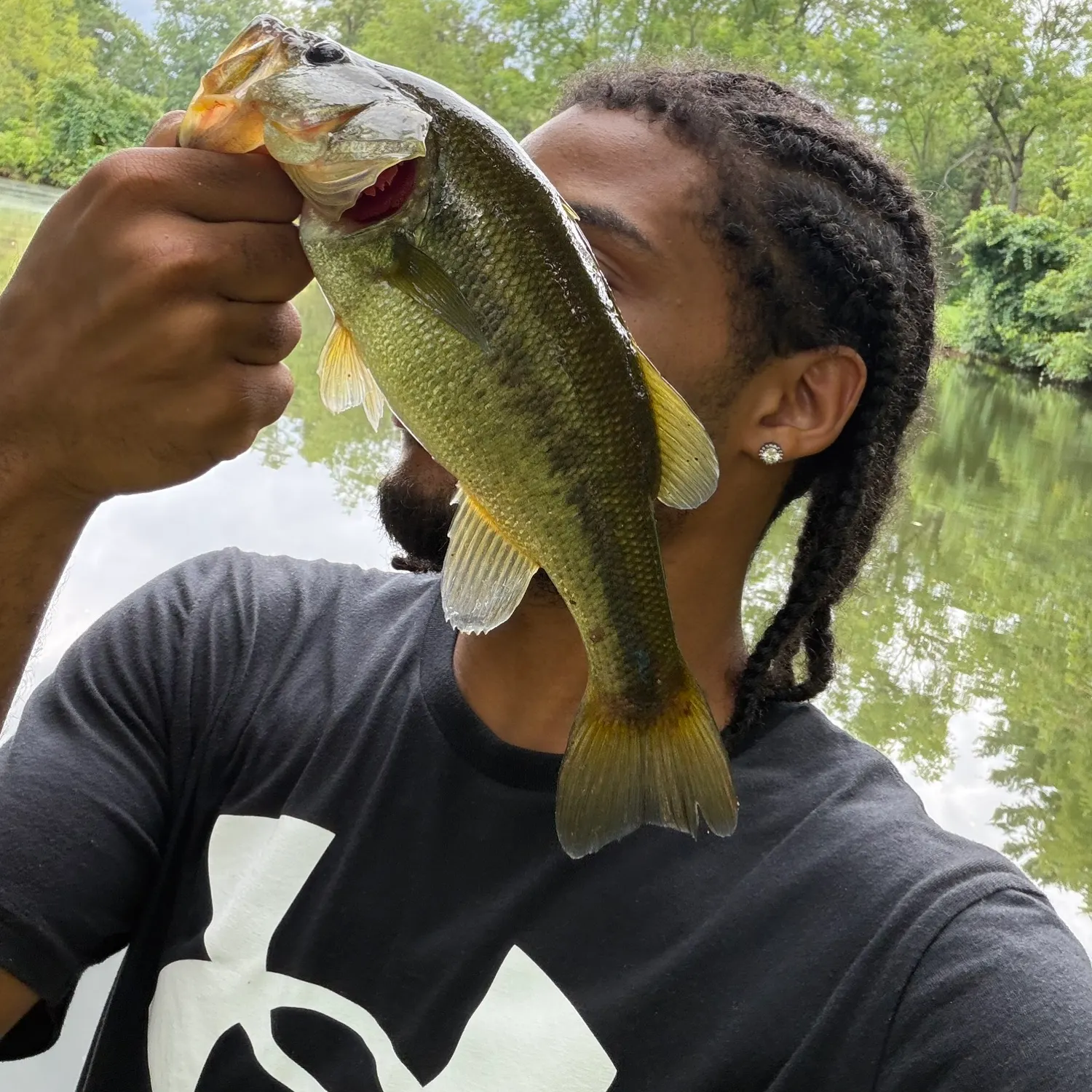 Largemouth bass caught on Fishbrain