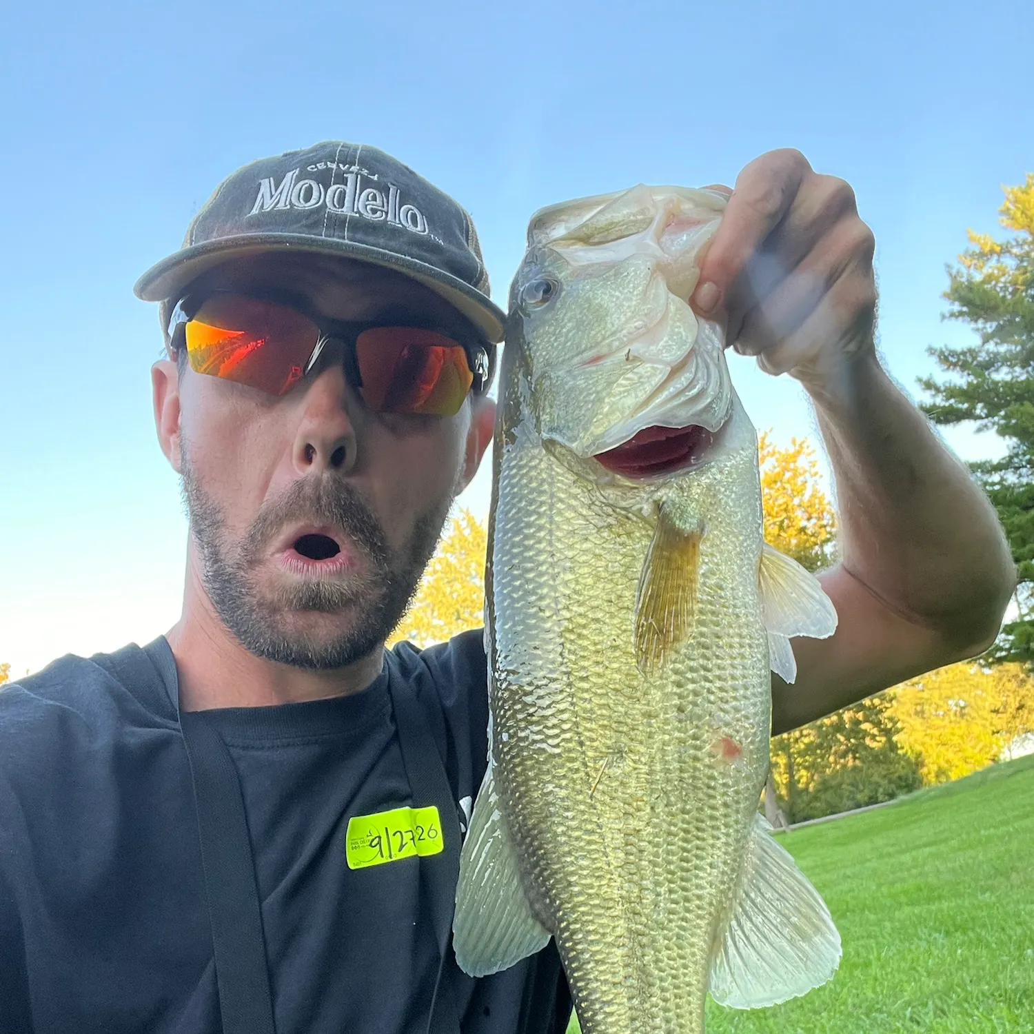Largemouth bass caught on Fishbrain