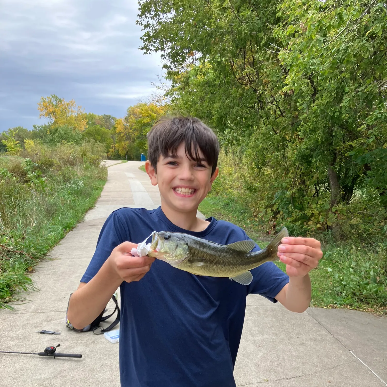 Spotted bass caught on Fishbrain