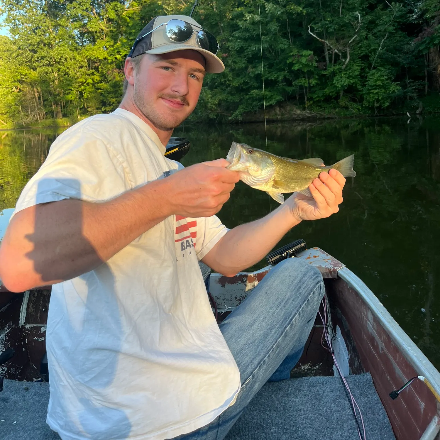 Largemouth bass caught on Fishbrain