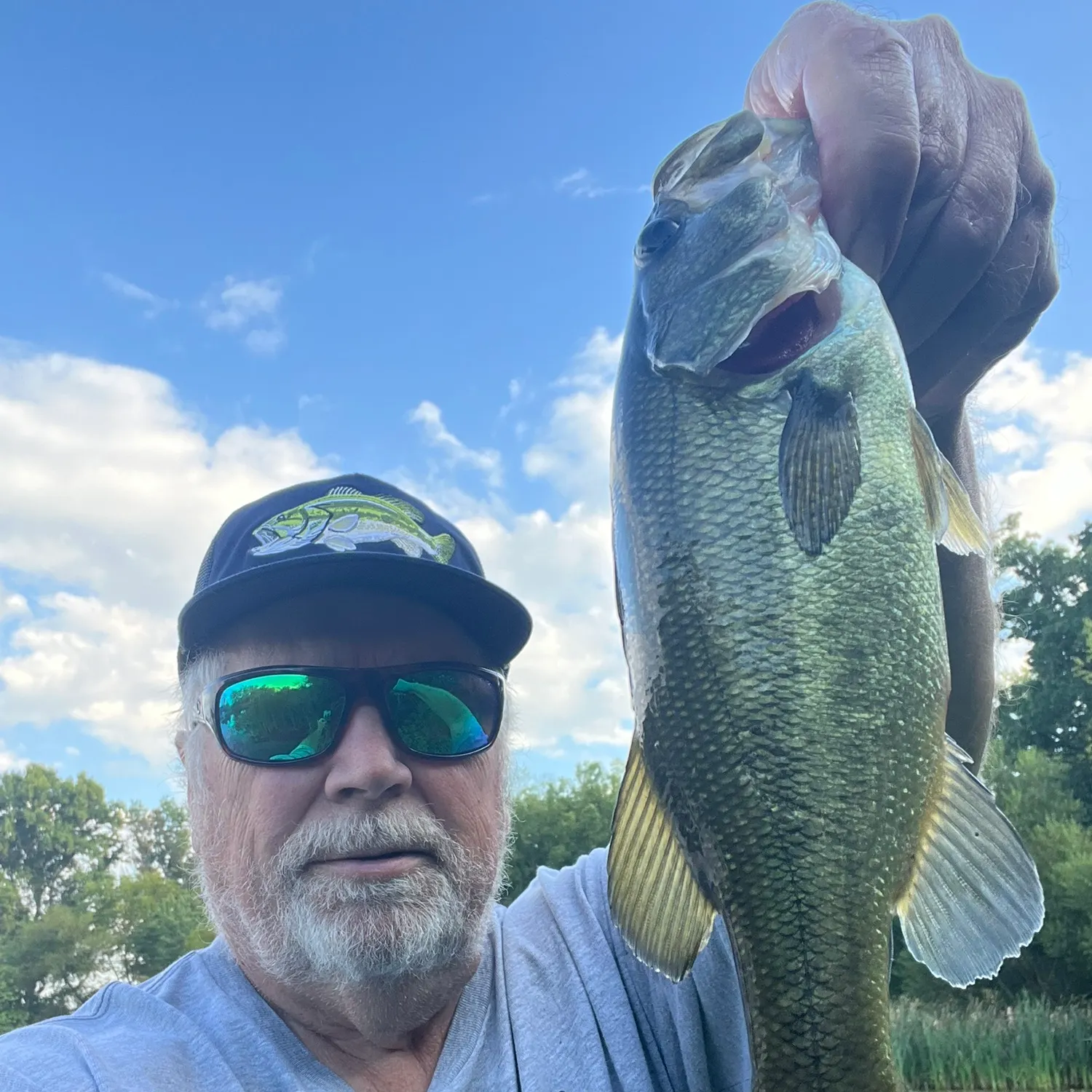 Largemouth bass caught on Fishbrain