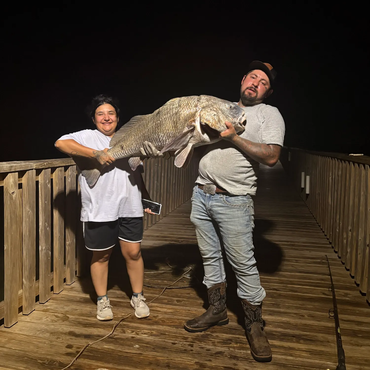 Black drum caught on Fishbrain