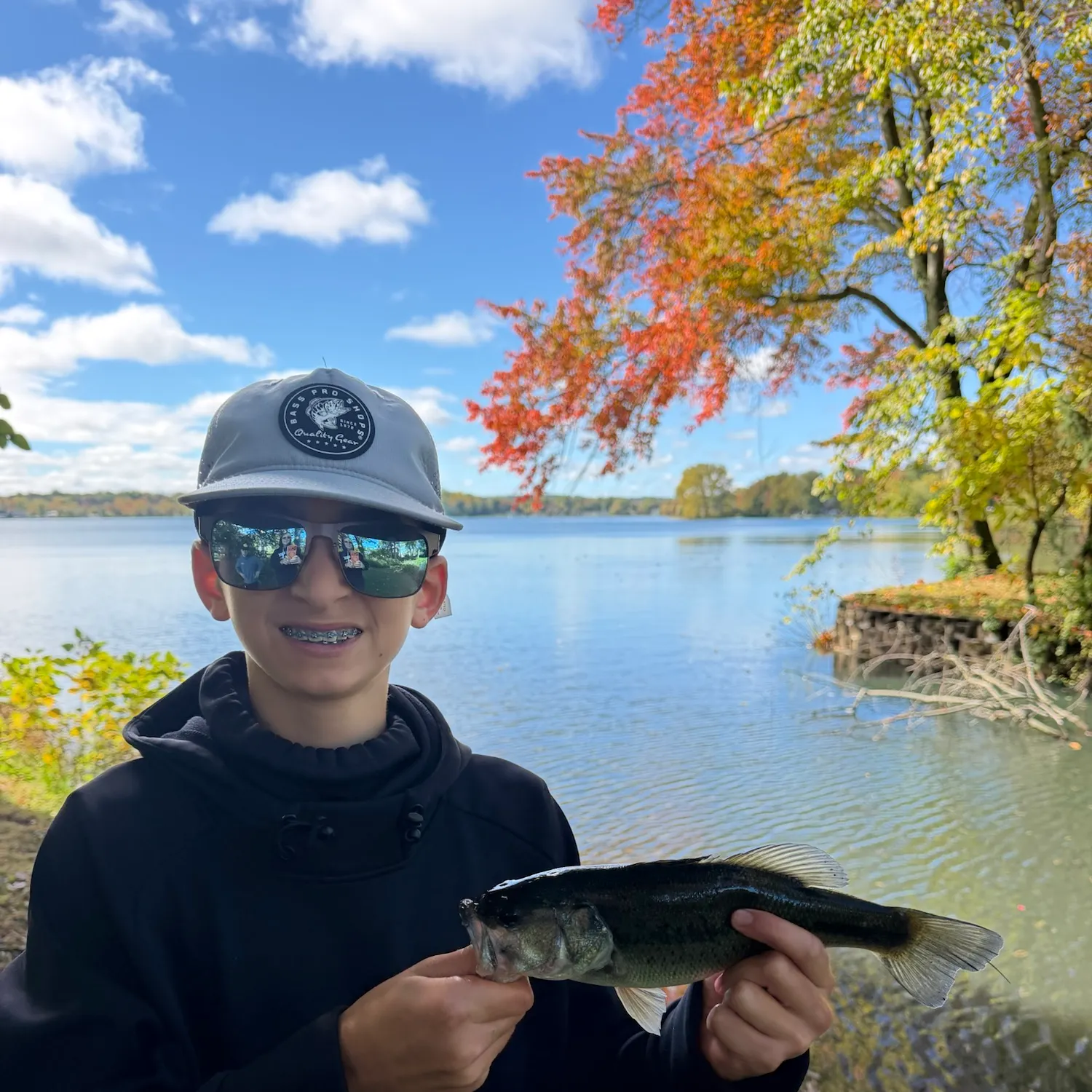 Largemouth bass caught on Fishbrain
