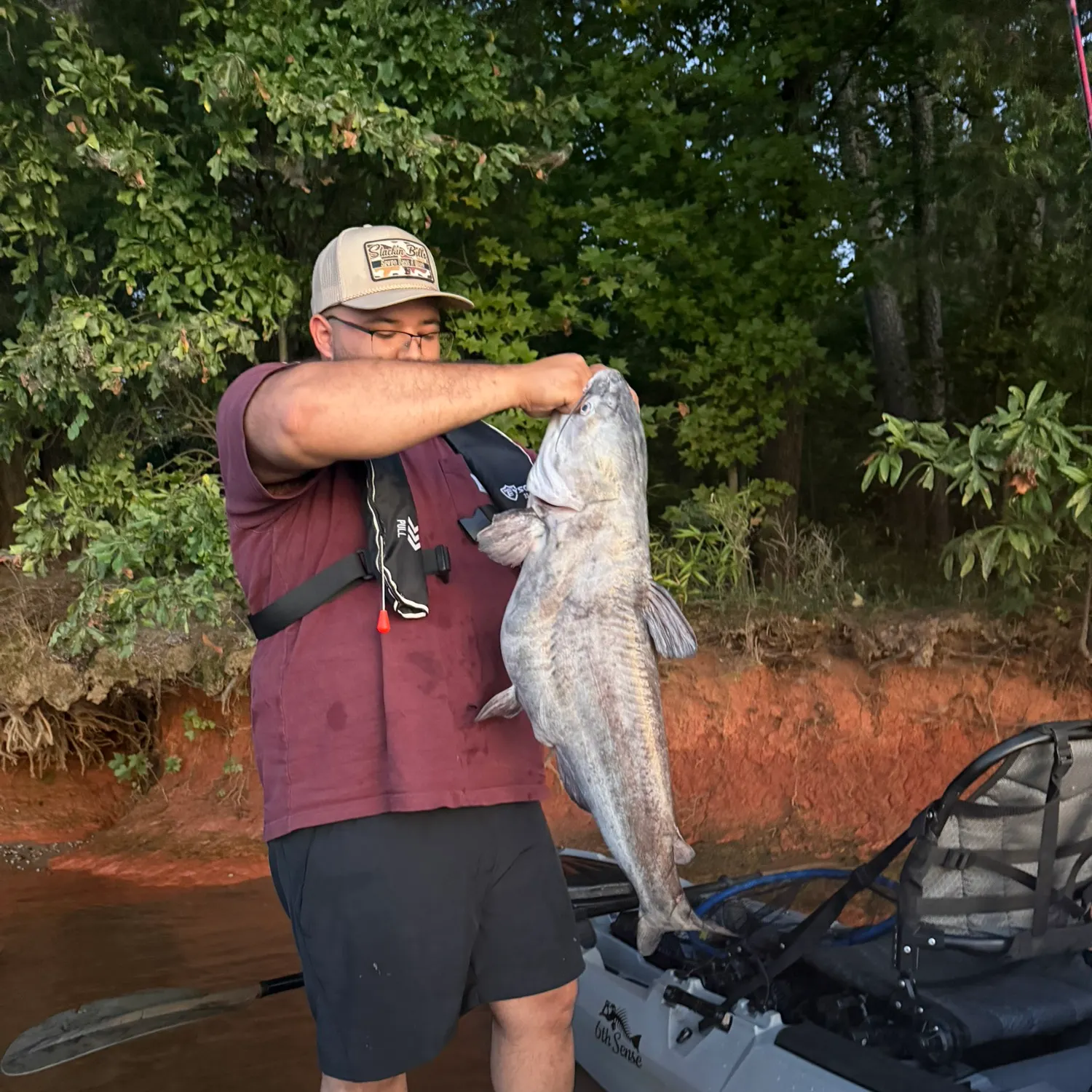 Blue catfish caught on Fishbrain