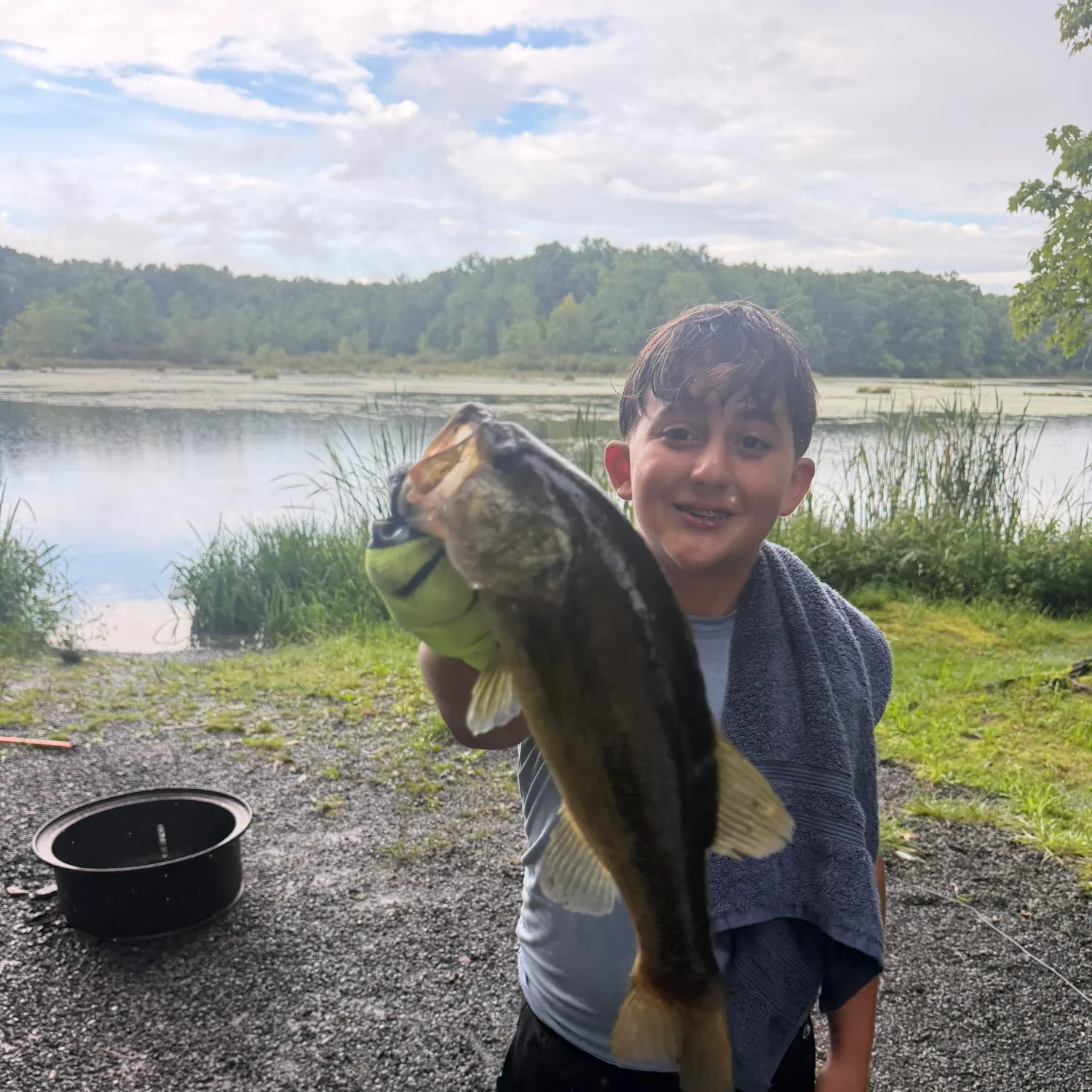 Largemouth bass caught on Fishbrain