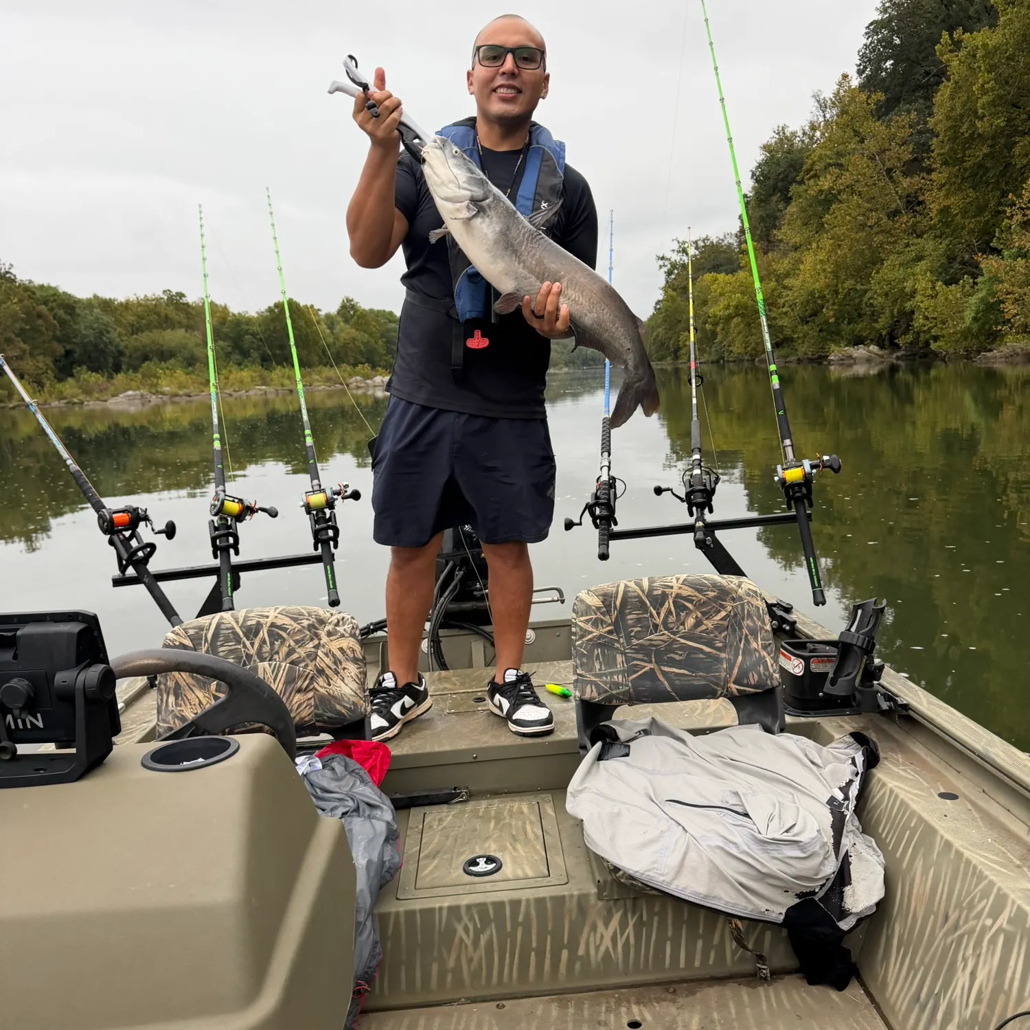 Blue catfish caught on Fishbrain