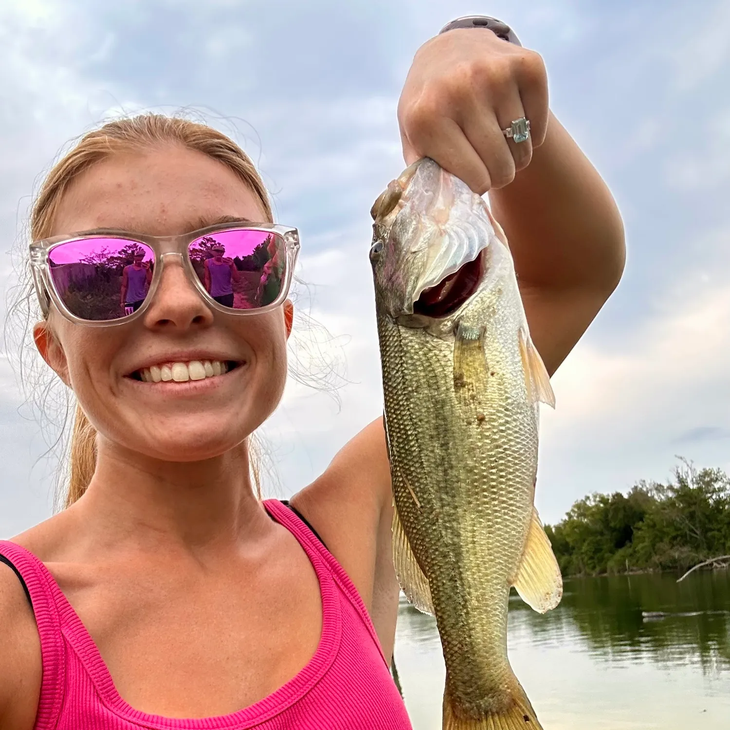 Largemouth bass caught on Fishbrain
