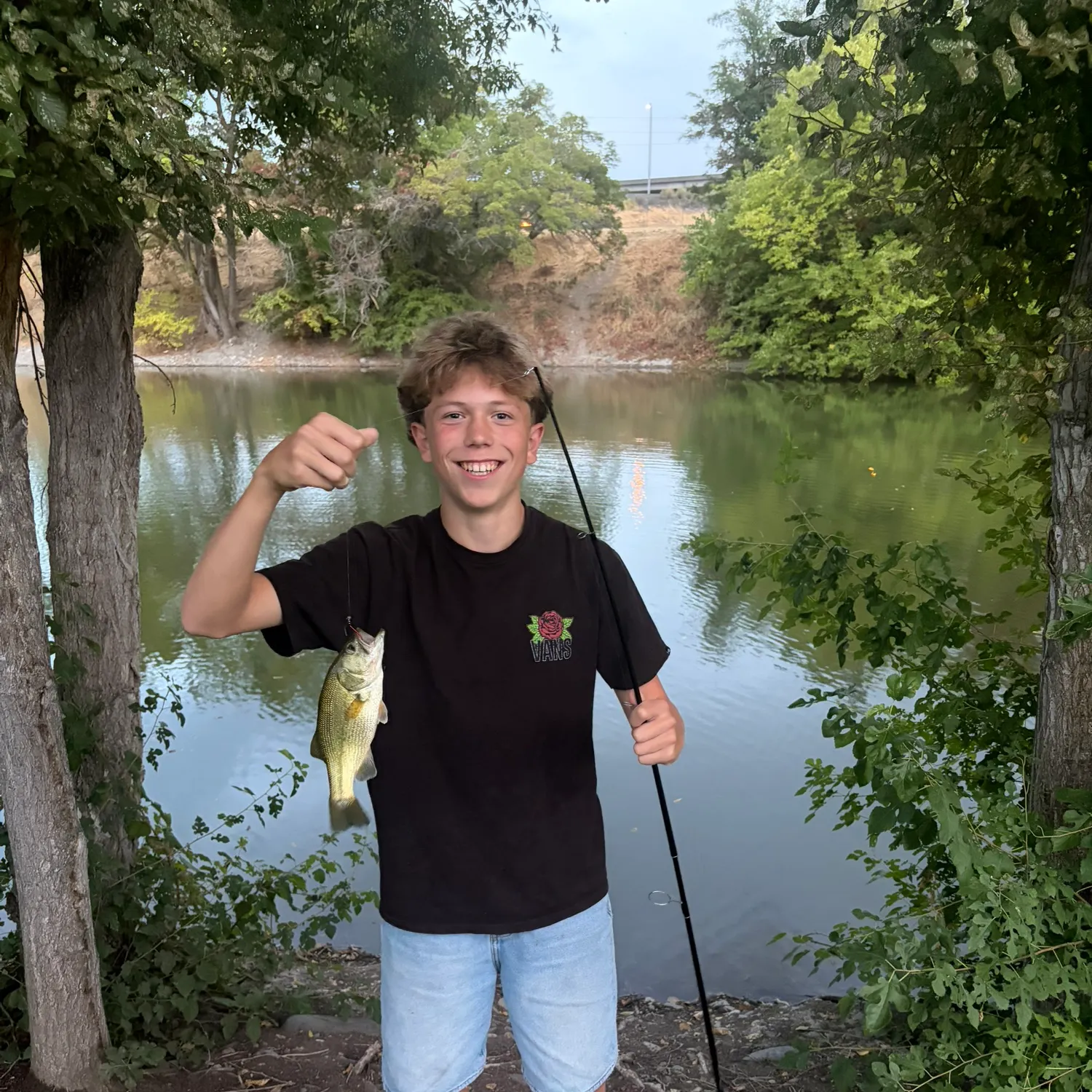 Largemouth bass caught on Fishbrain