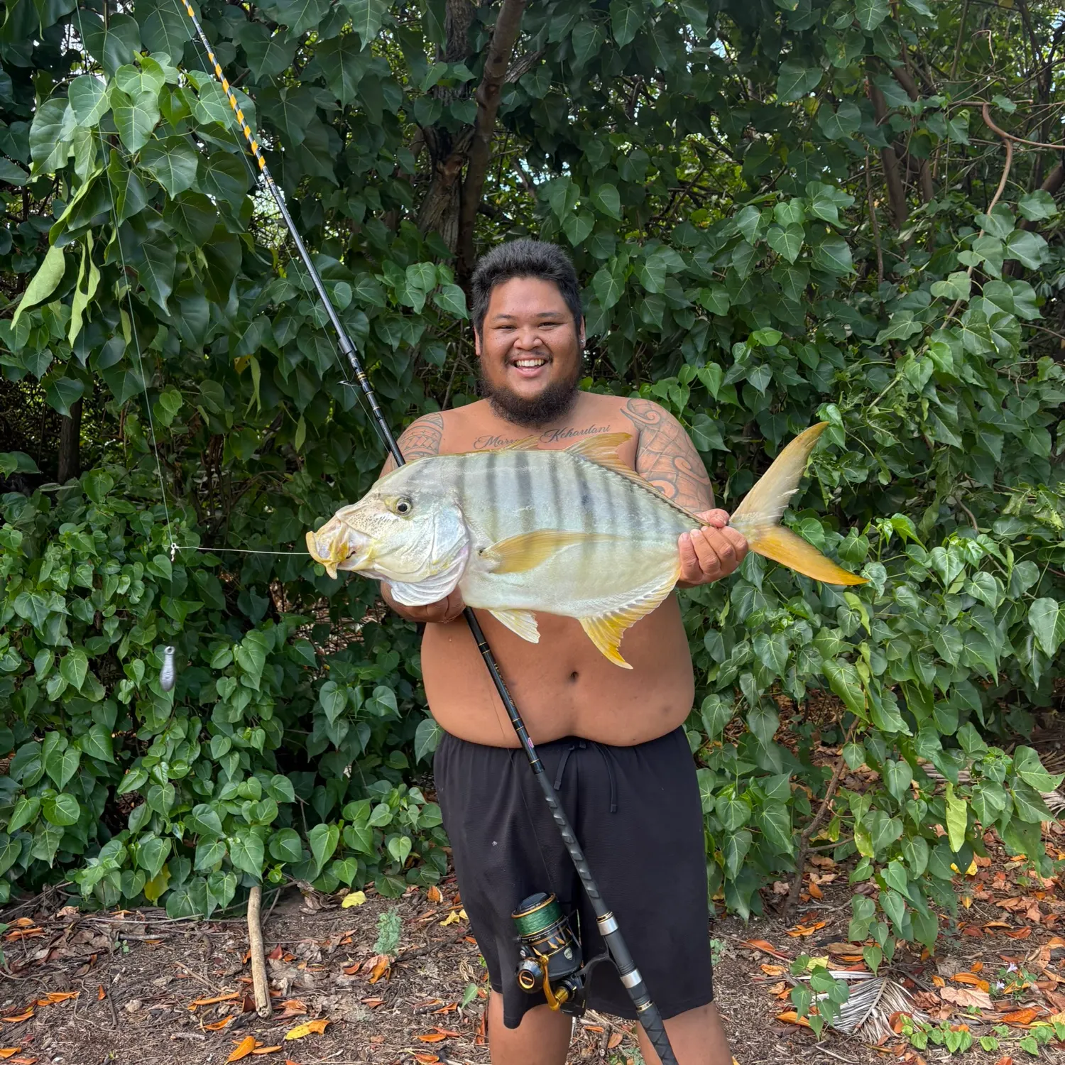 Golden trevally caught on Fishbrain