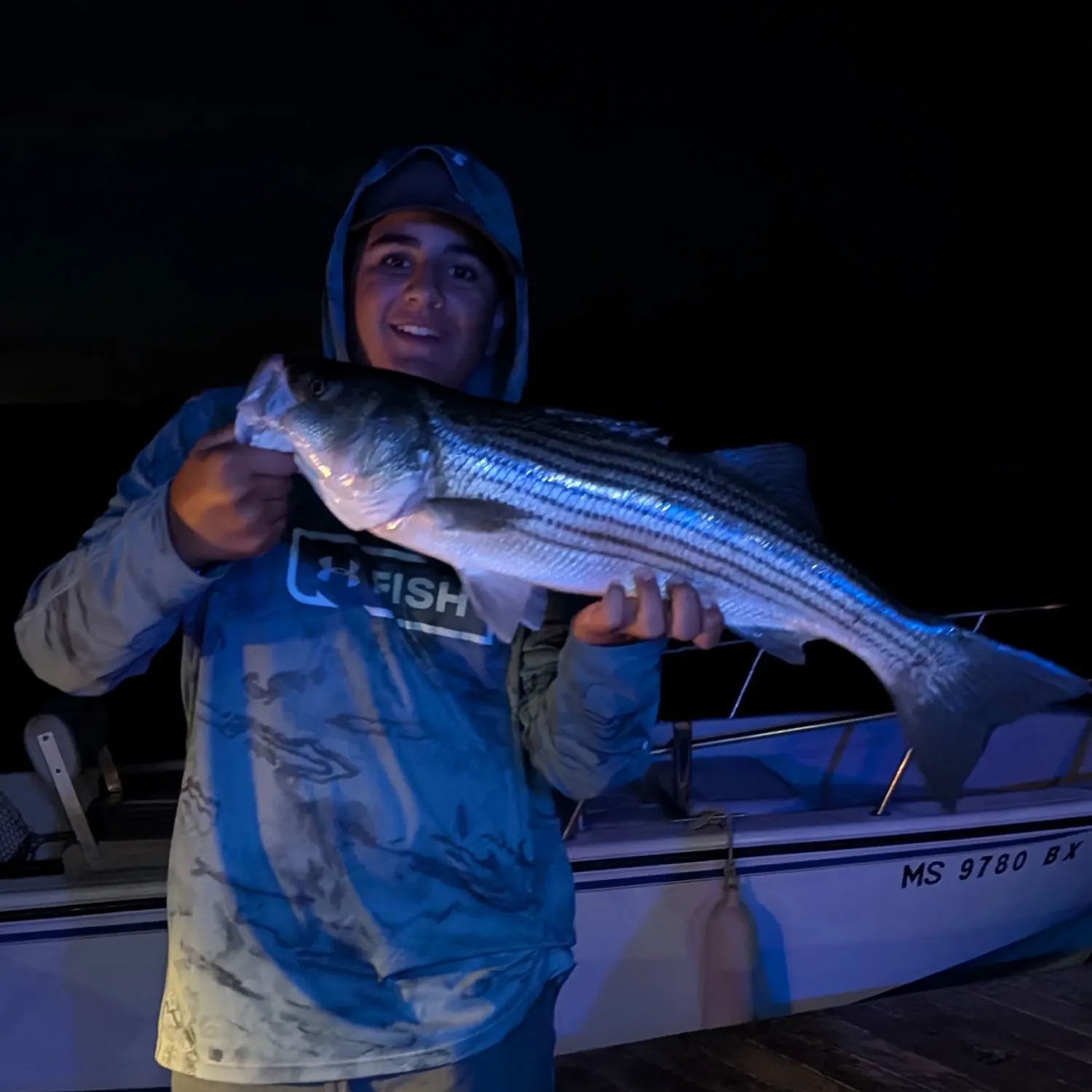 Striped bass caught on Fishbrain