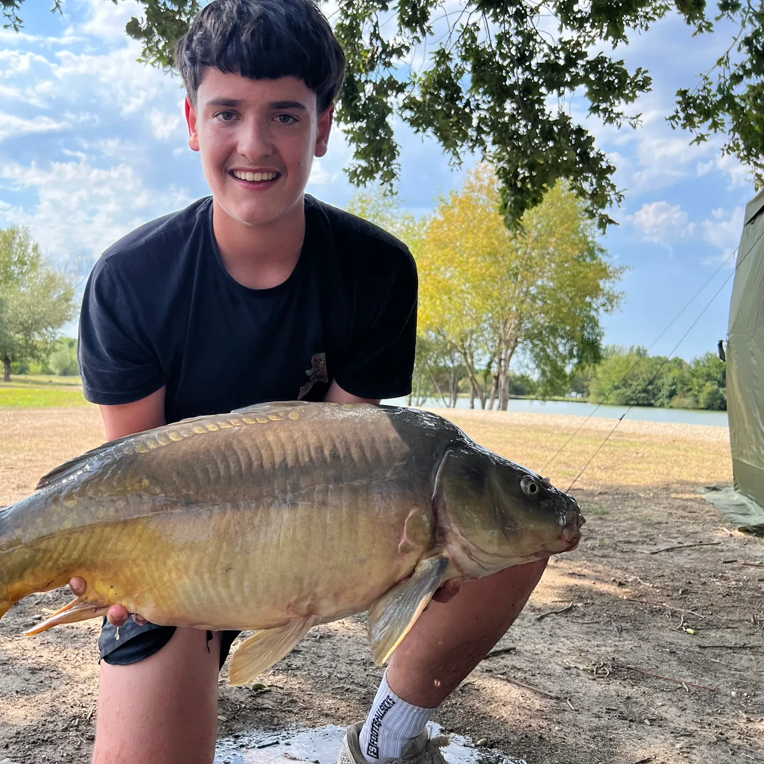 Leather carp caught on Fishbrain