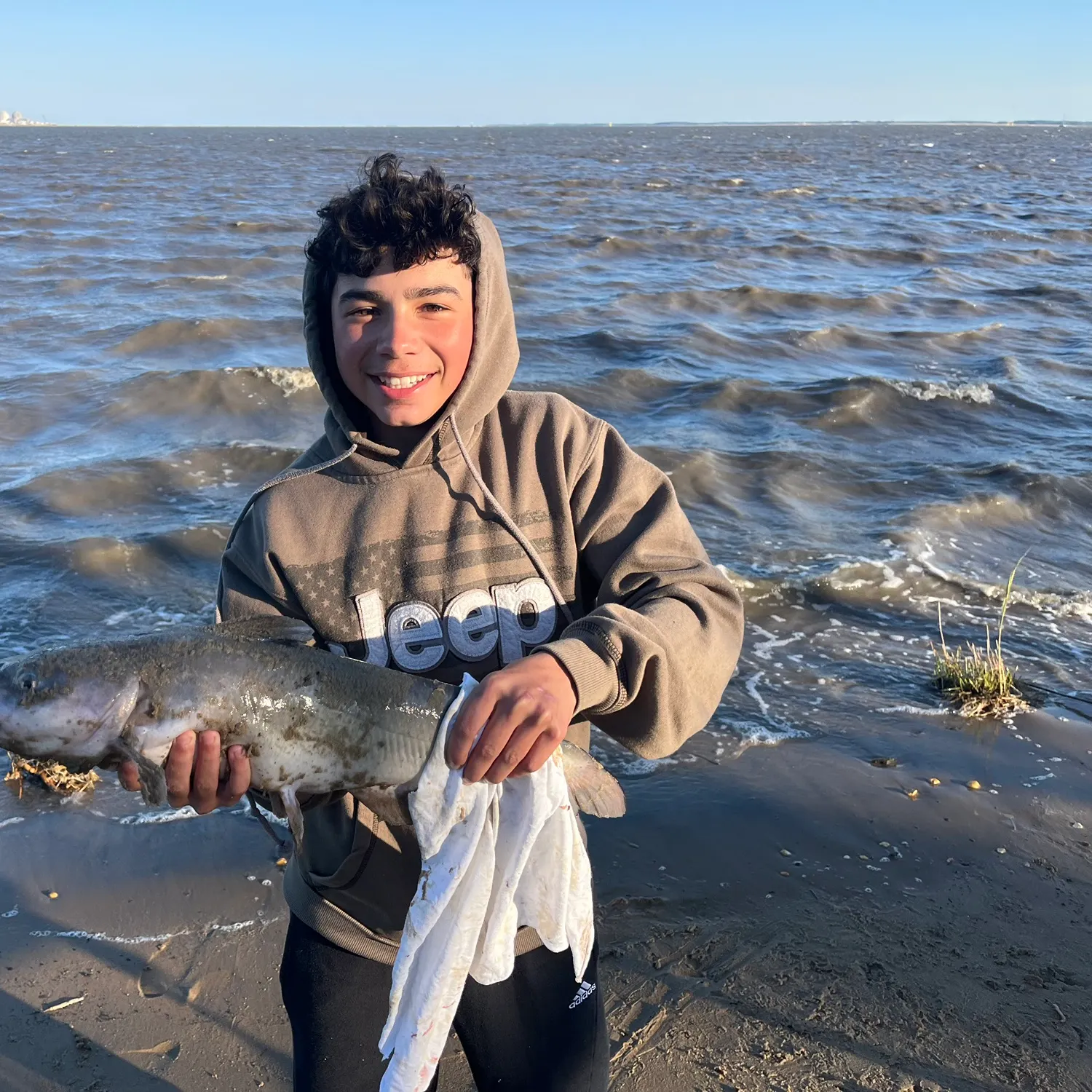Blue catfish caught on Fishbrain