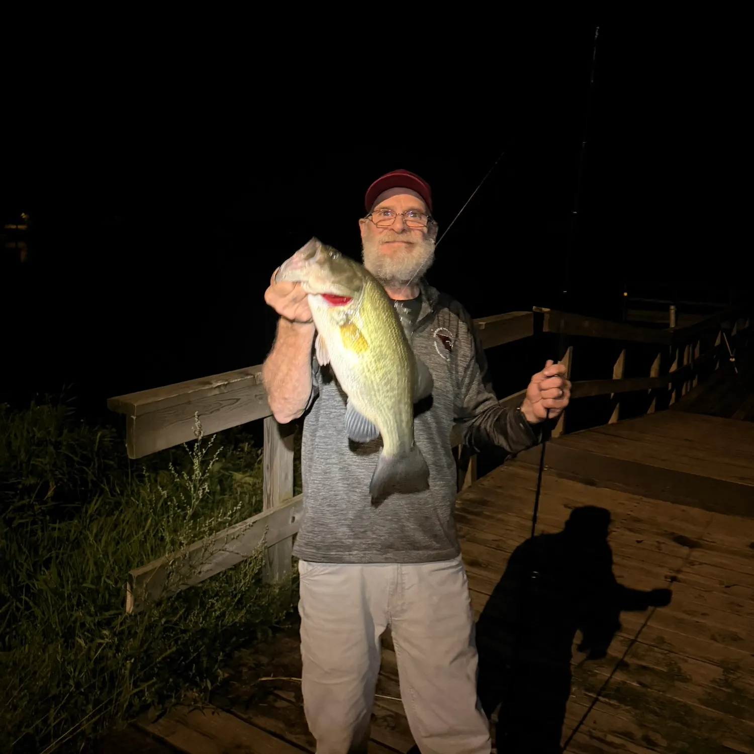 Largemouth bass caught on Fishbrain