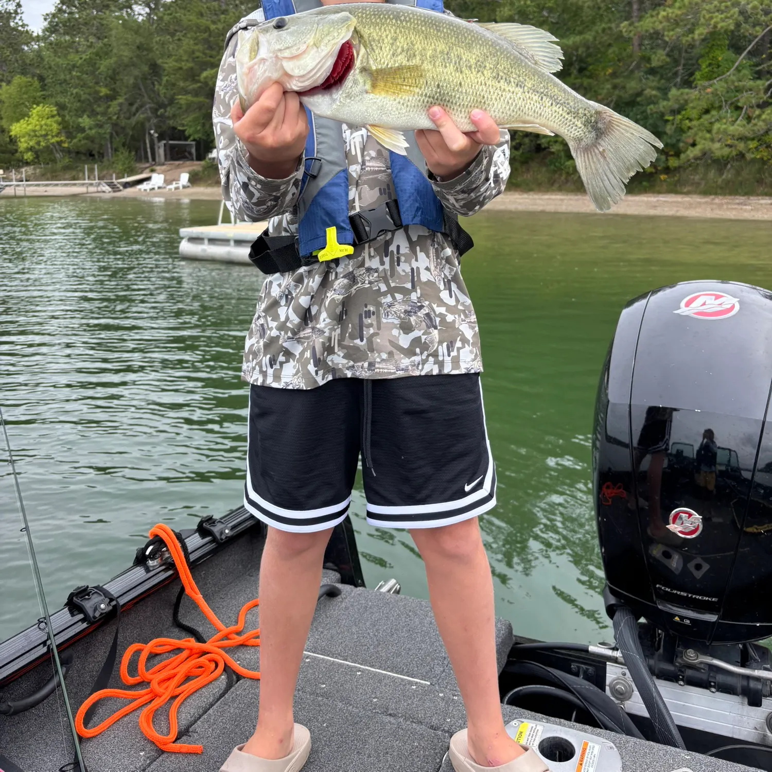 Largemouth bass caught on Fishbrain