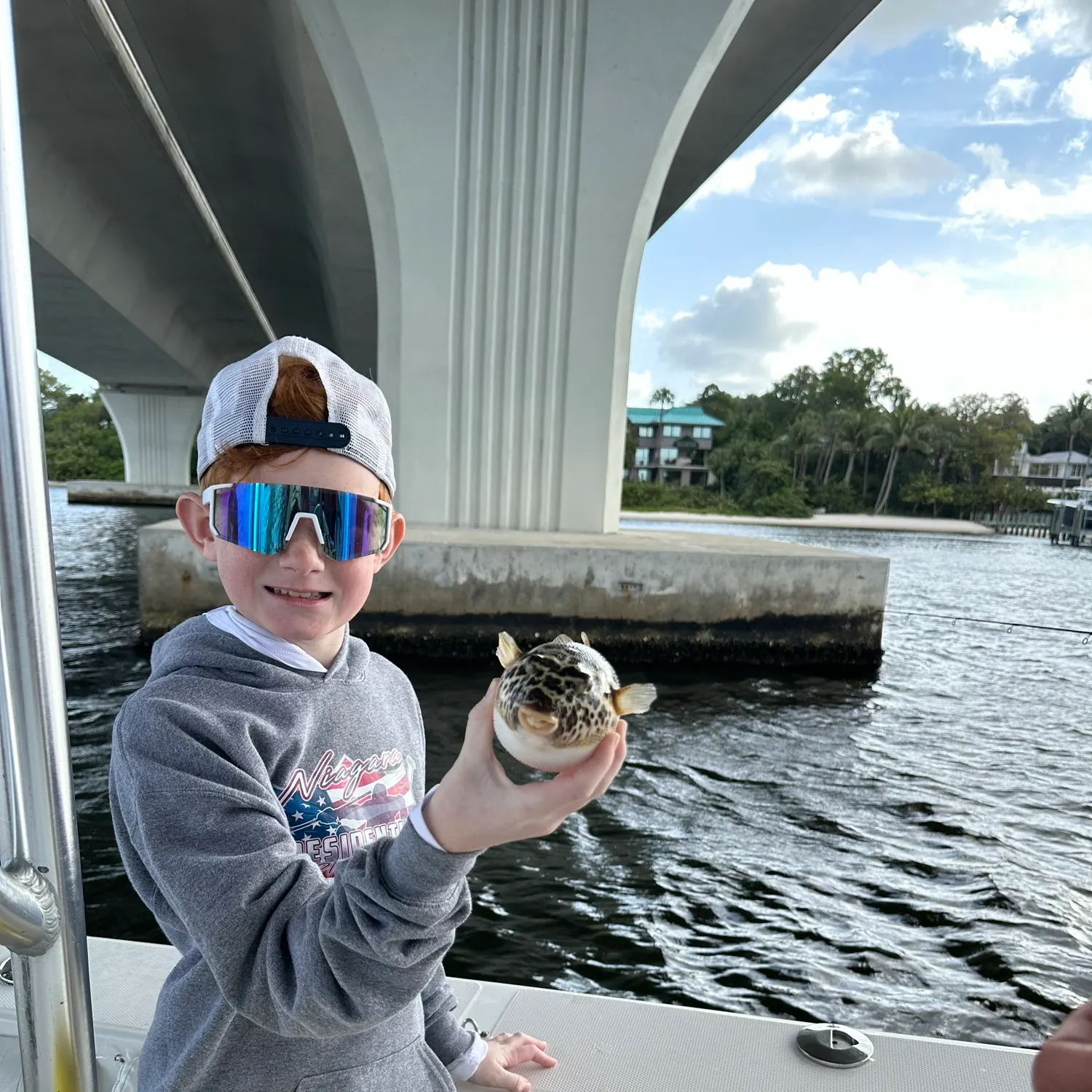 The most recent Yellowspotted puffer catches on Fishbrain