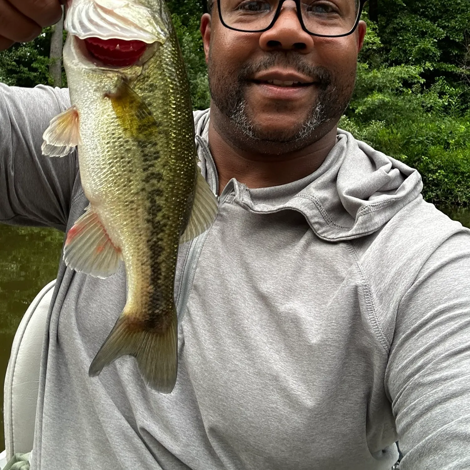 Largemouth bass caught on Fishbrain