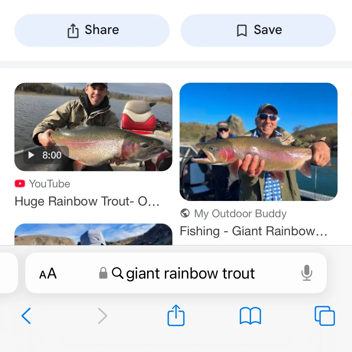 recently logged catches