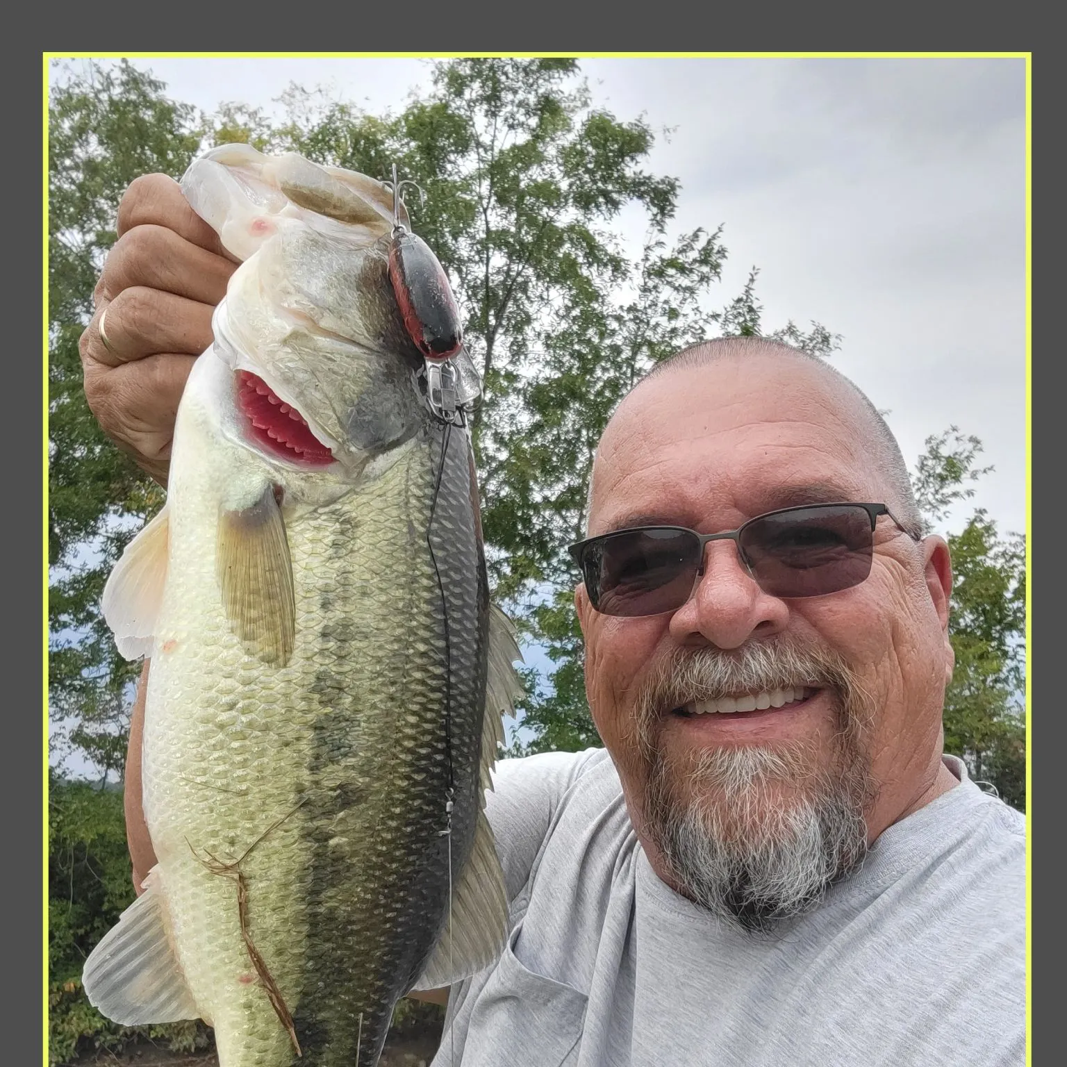 Largemouth bass caught on Fishbrain