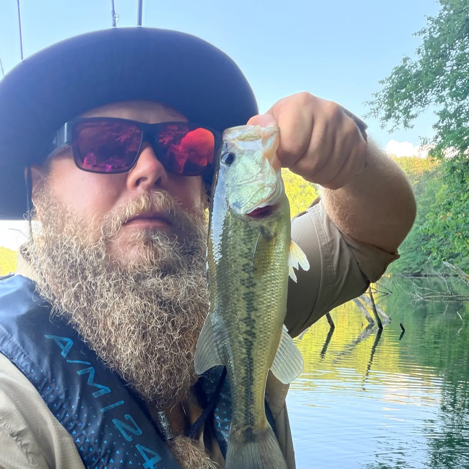 Largemouth bass caught on Fishbrain