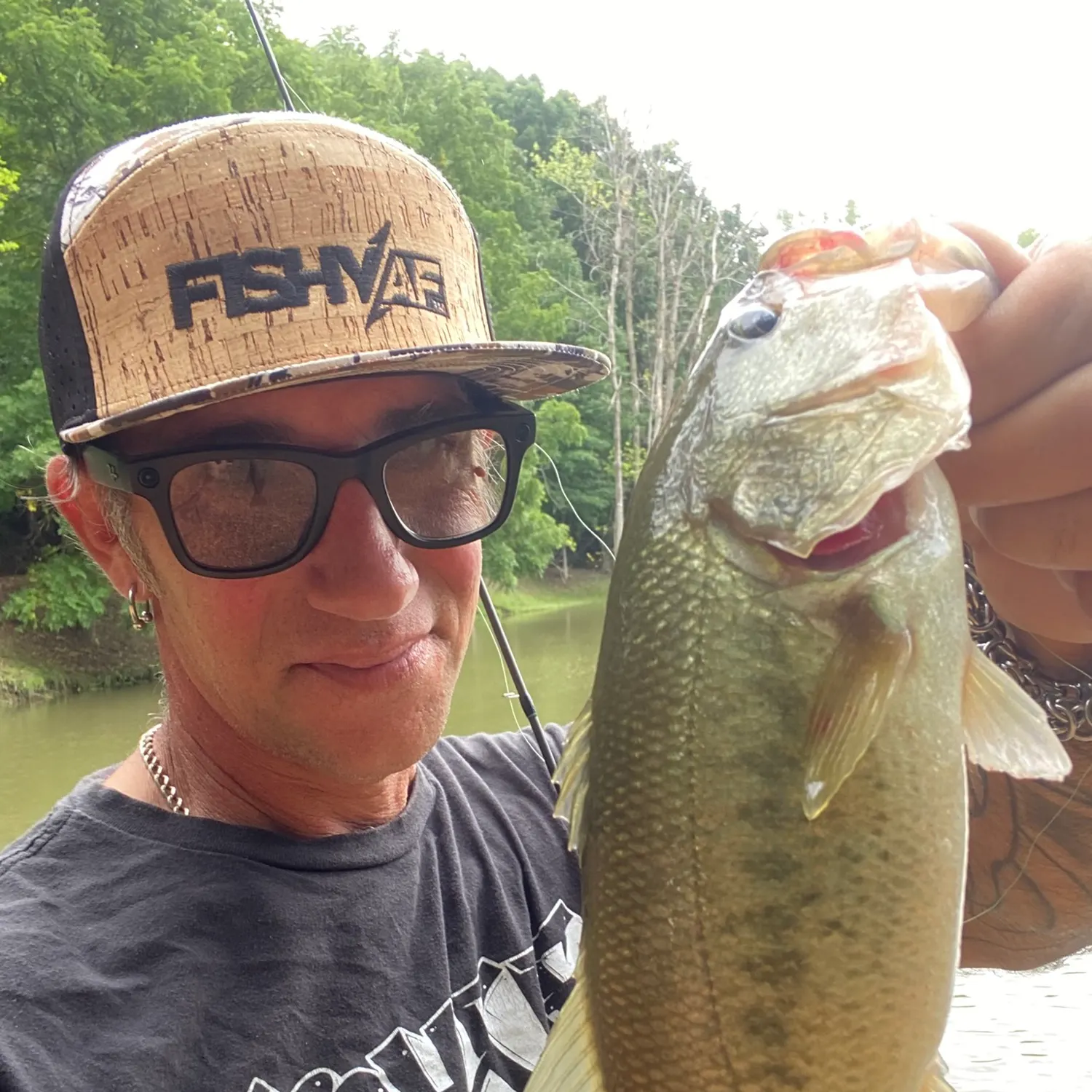 Largemouth bass caught on Fishbrain