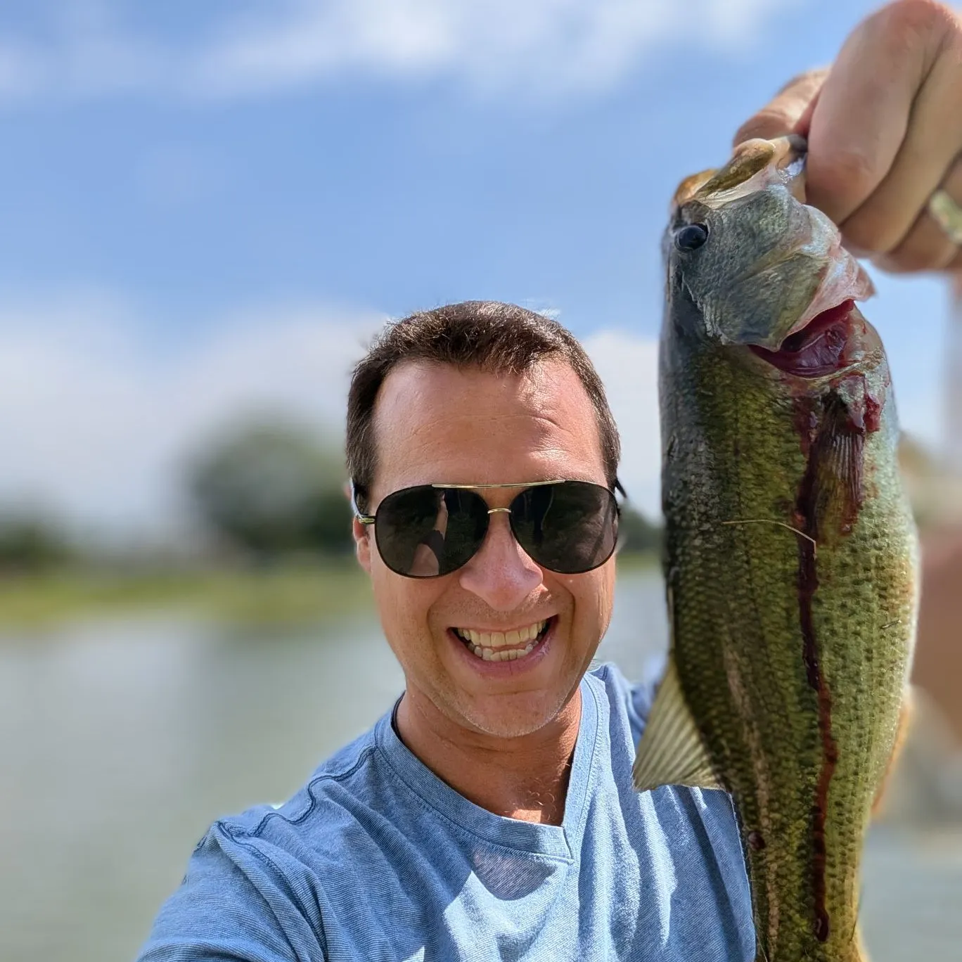 Largemouth bass caught on Fishbrain