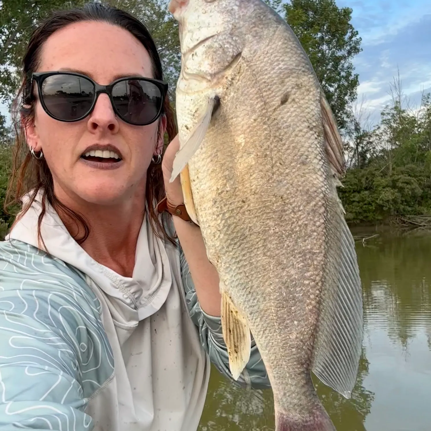 Freshwater drum caught on Fishbrain