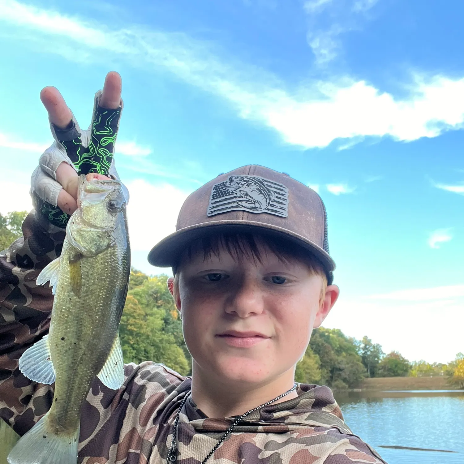 Largemouth bass caught on Fishbrain
