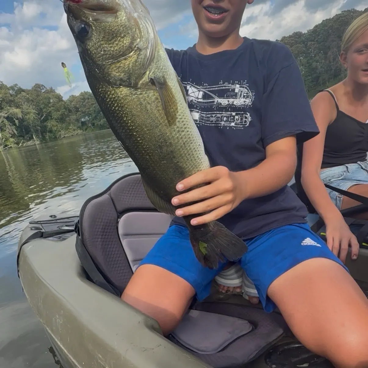 Largemouth bass caught on Fishbrain