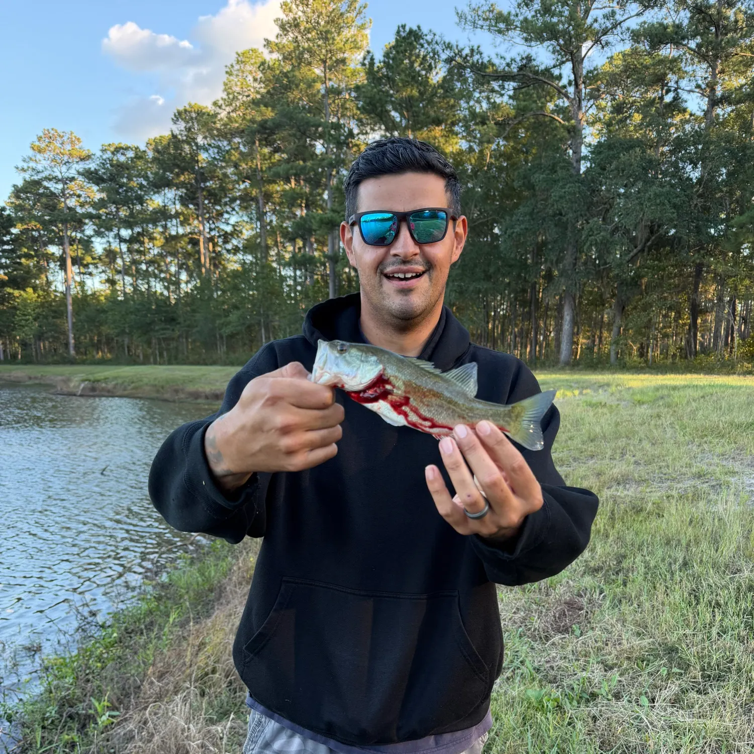 Largemouth bass caught on Fishbrain
