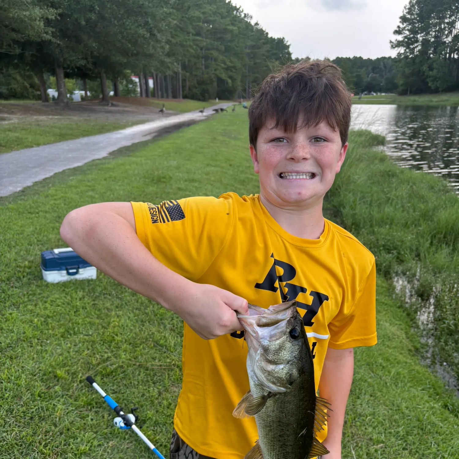 Largemouth bass caught on Fishbrain